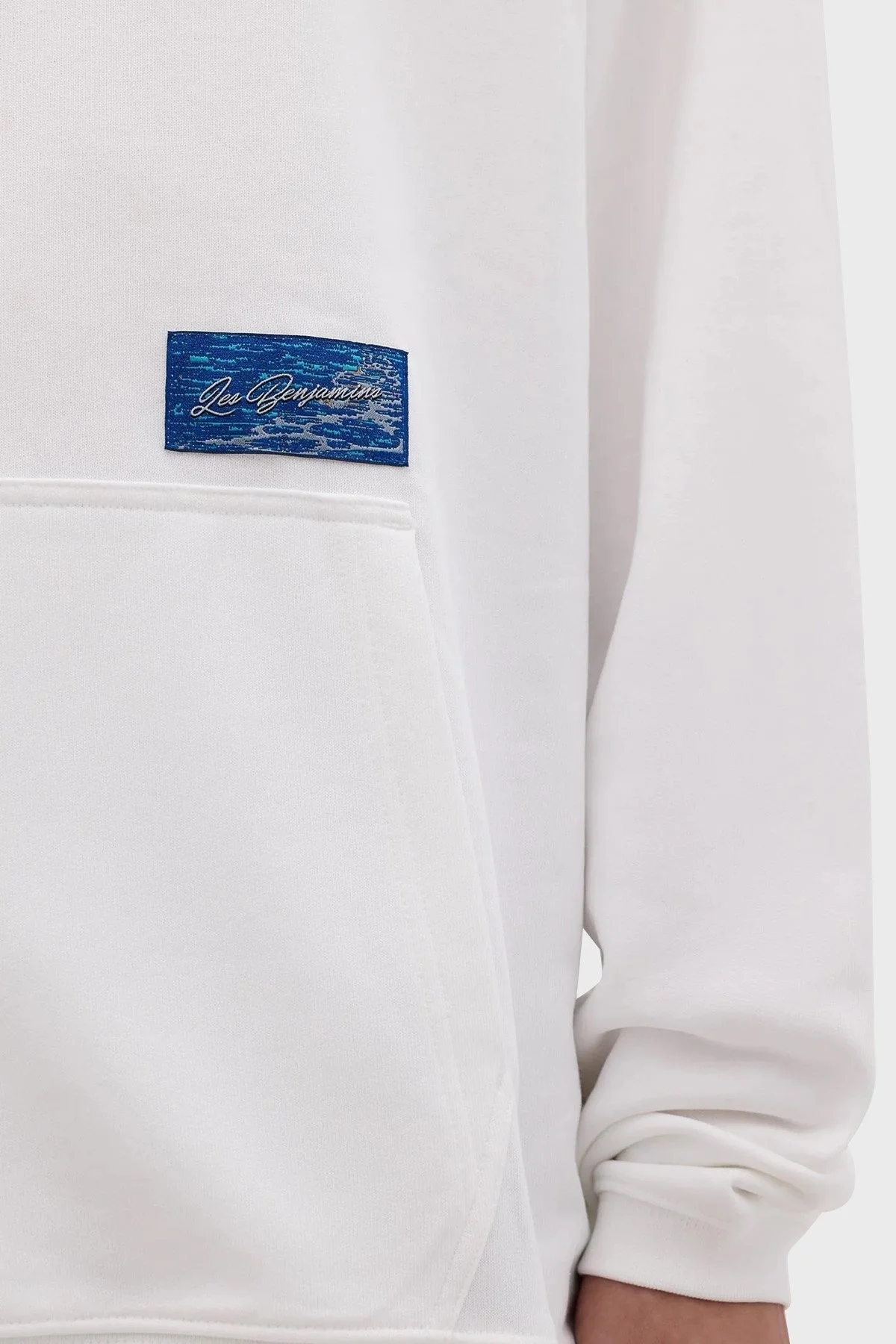 Les Benjamins Pamuklu Relaxed Fit Kapüşonlu Erkek Sweat LB24SSKISMUHD-009 BEYAZ - 6