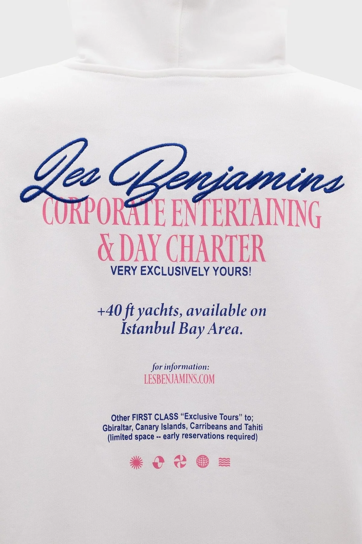 Les Benjamins Pamuklu Relaxed Fit Kapüşonlu Erkek Sweat LB24SSKISMUHD-009 BEYAZ - 7