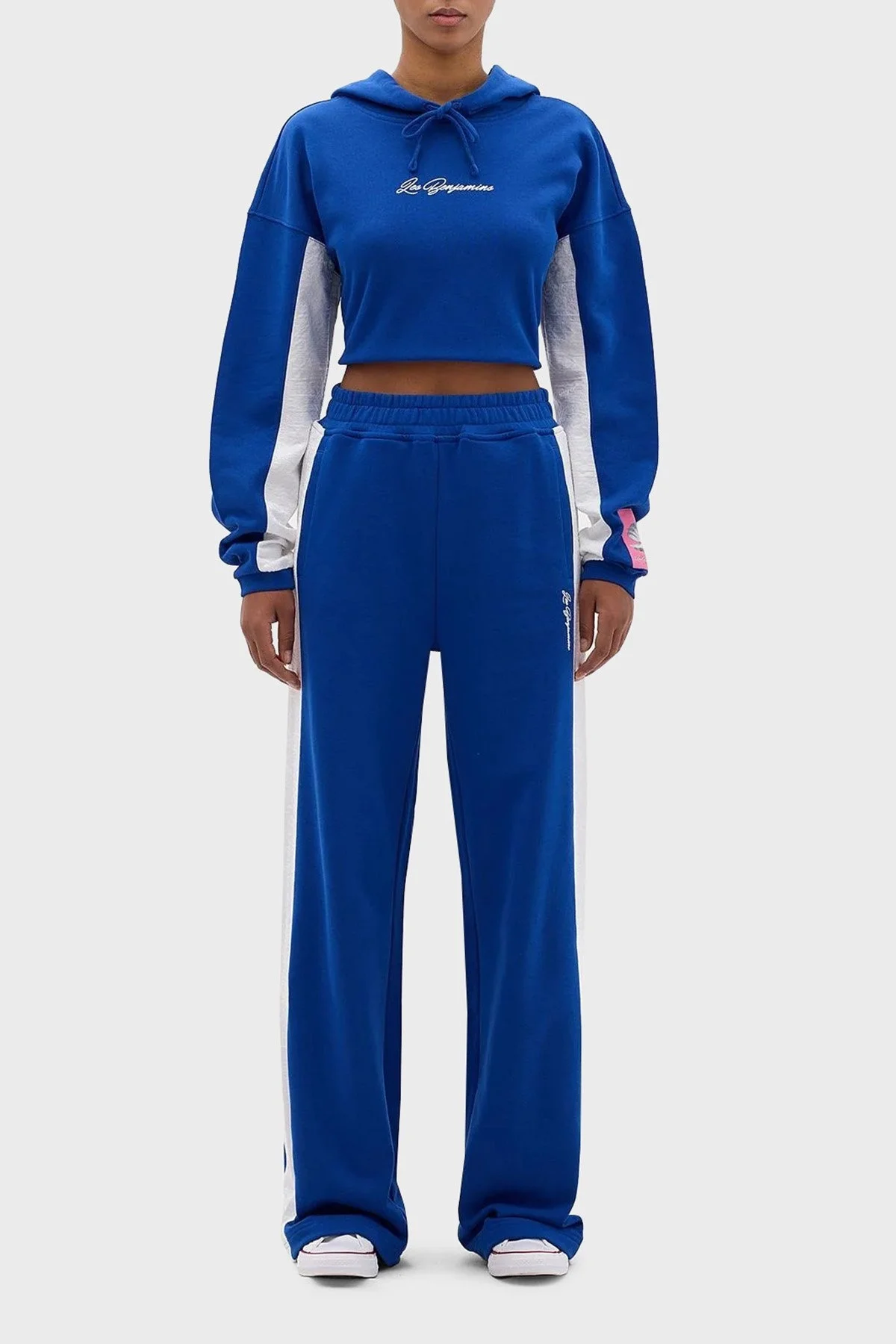 Les Benjamins Pamuklu Relaxed Fit Spor Bayan Pantolon LB24SSKISFUSP-005 MAVİ - 1