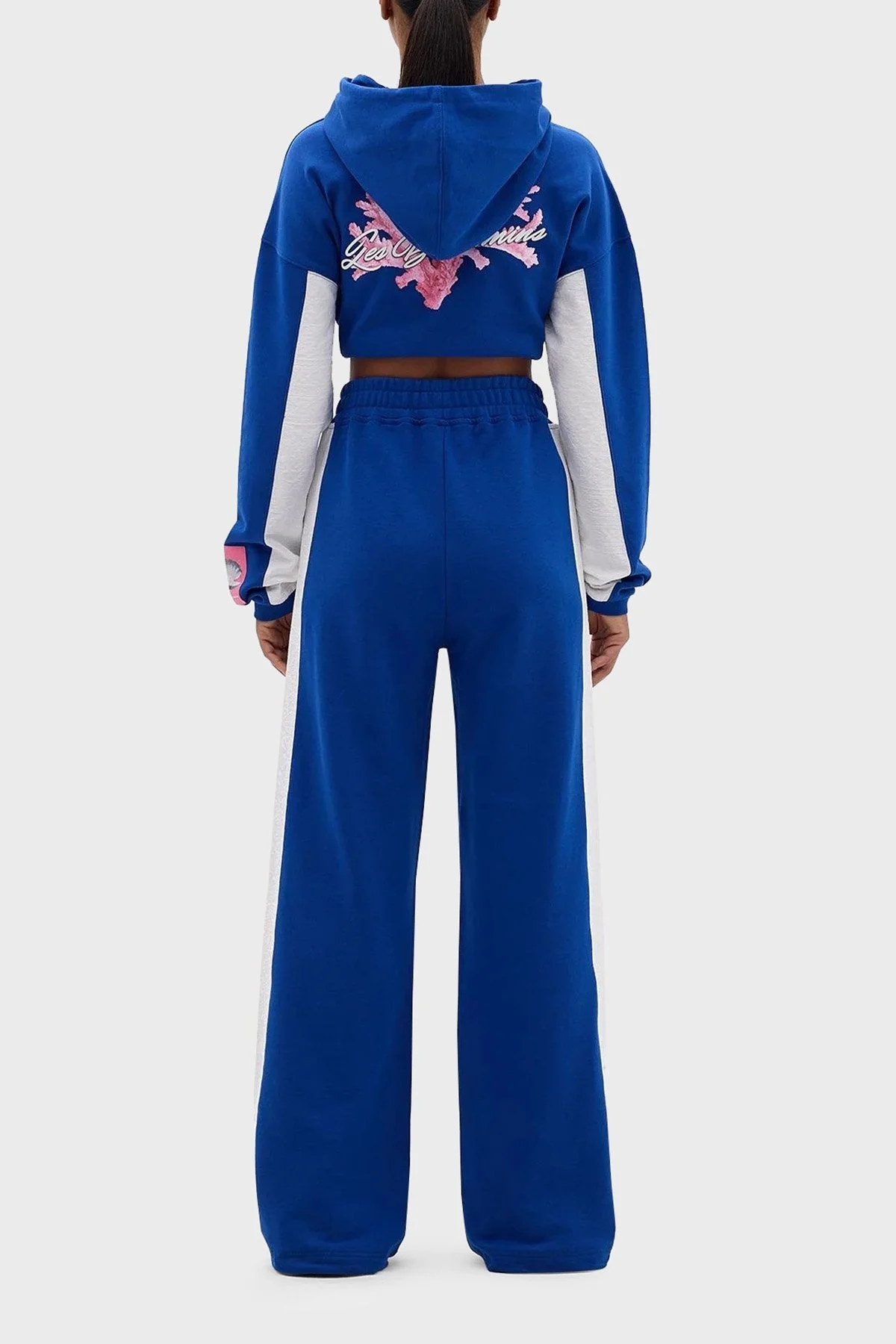 Les Benjamins Pamuklu Relaxed Fit Spor Bayan Pantolon LB24SSKISFUSP-005 MAVİ - 4