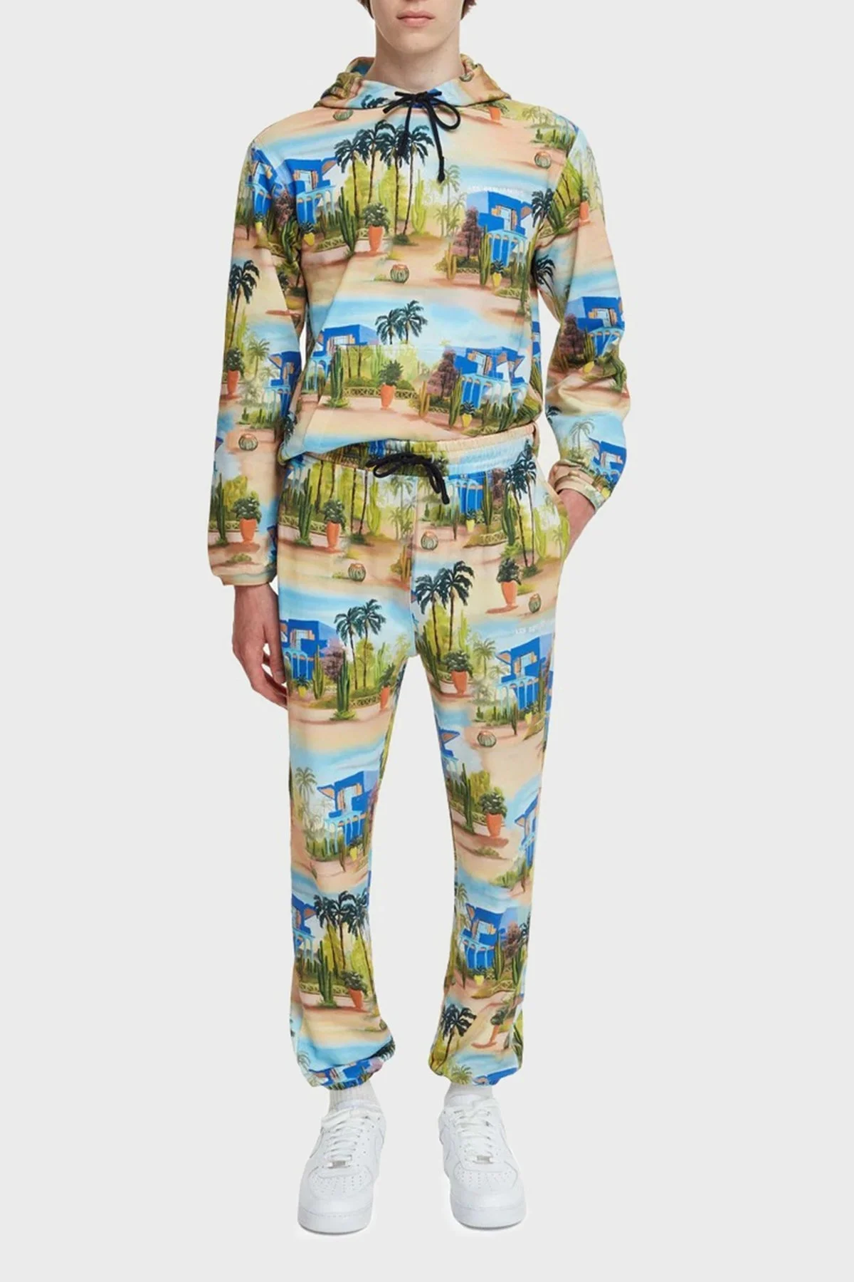 Les Benjamins Rahat Kesim Elastik Bel Bantlı Cepli % 100 Pamuk Erkek Pantolon LB22SSTMJMUSP-003 MAVİ-BEJ - 1