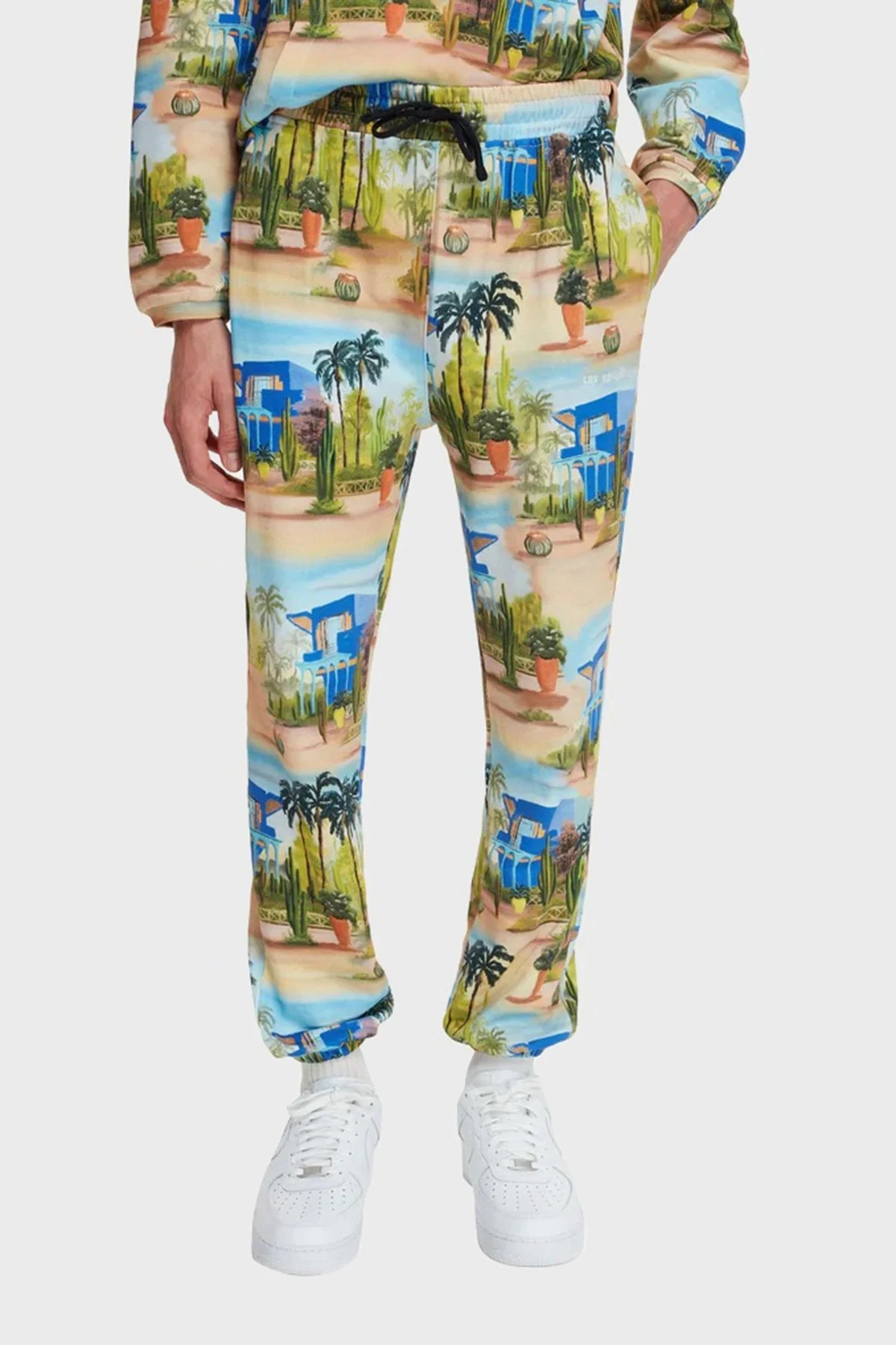 Les Benjamins Rahat Kesim Elastik Bel Bantlı Cepli % 100 Pamuk Erkek Pantolon LB22SSTMJMUSP-003 MAVİ-BEJ - 3