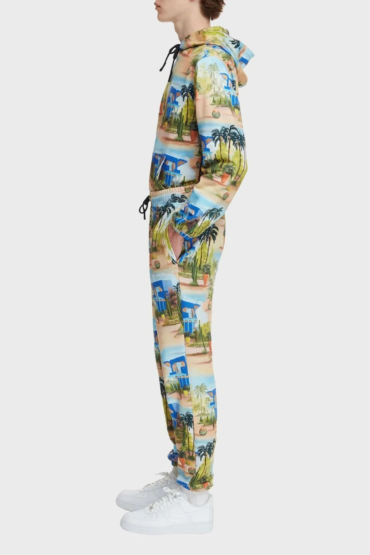 Les Benjamins Rahat Kesim Elastik Bel Bantlı Cepli % 100 Pamuk Erkek Pantolon LB22SSTMJMUSP-003 MAVİ-BEJ - 4