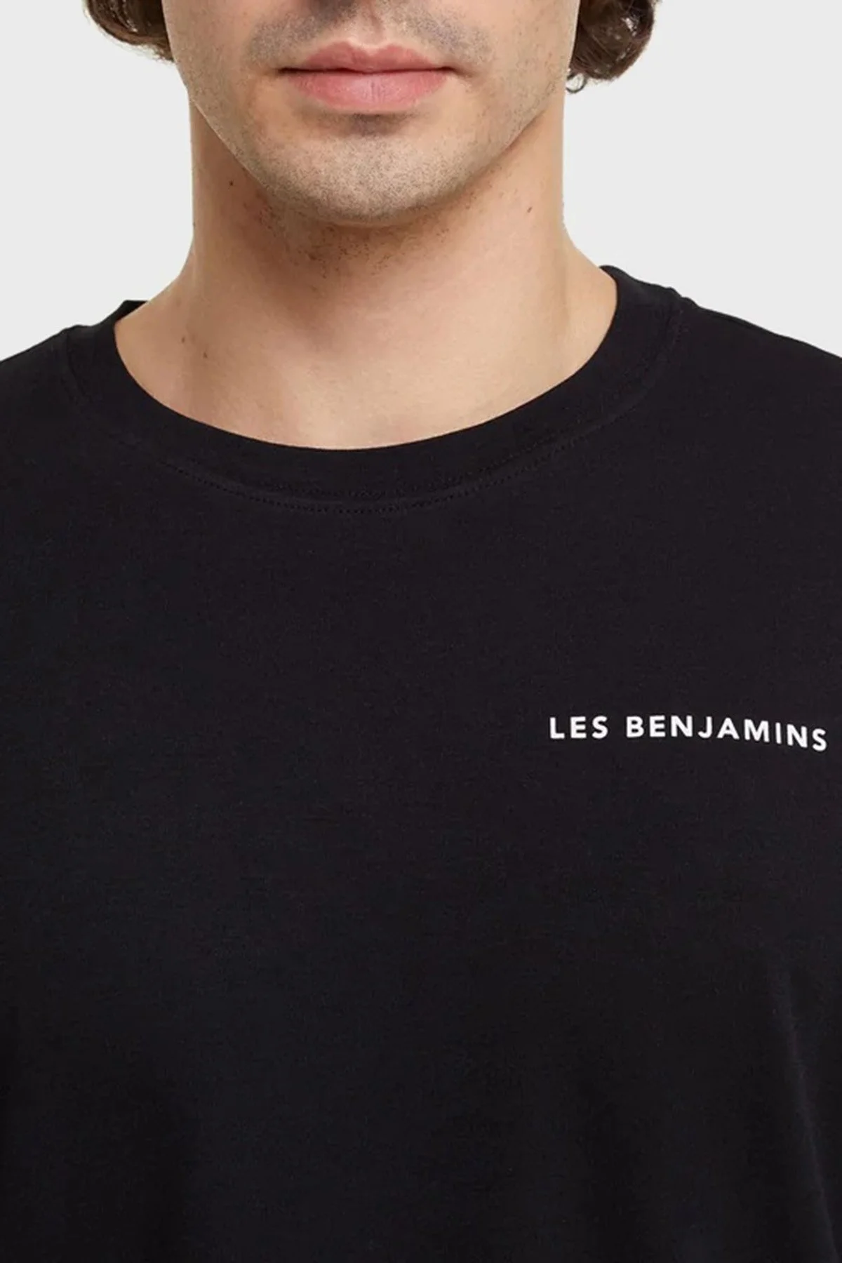 Les Benjamins Regular Fit Bisiklet Yaka % 100 Pamuk Erkek T Shirt LB21SSCORMUTS-006 SİYAH - 5