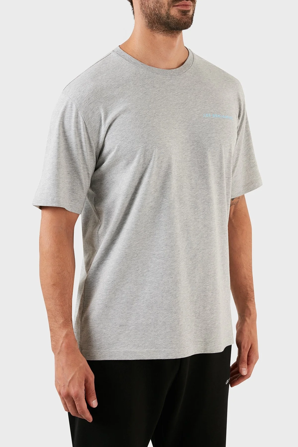 Les Benjamins Regular Fit Bisiklet Yaka % 100 Pamuk Erkek T Shirt LB21SSCORMUTS-008 GRİ - 10