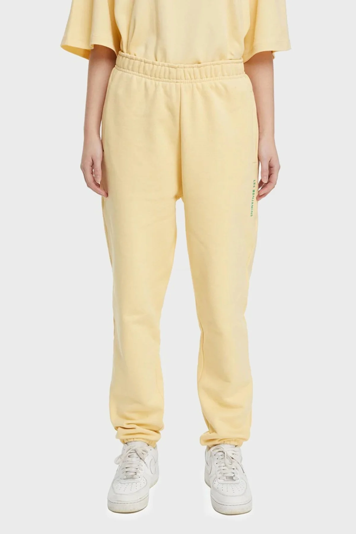 Les Benjamins Regular Fit Elastik Bel Bantlı Cepli % 100 Pamuk Bayan Pantolon LB22SSESSFUSP-303 BEJ - 2