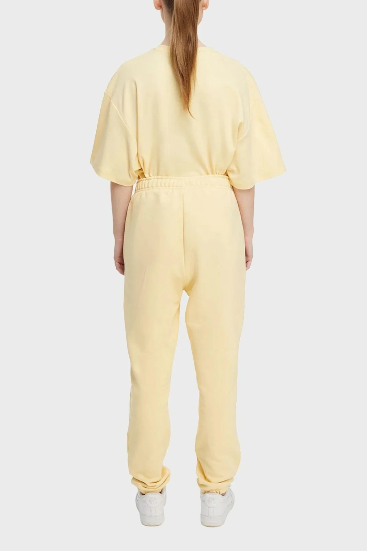 Les Benjamins Regular Fit Elastik Bel Bantlı Cepli % 100 Pamuk Bayan Pantolon LB22SSESSFUSP-303 BEJ - 5