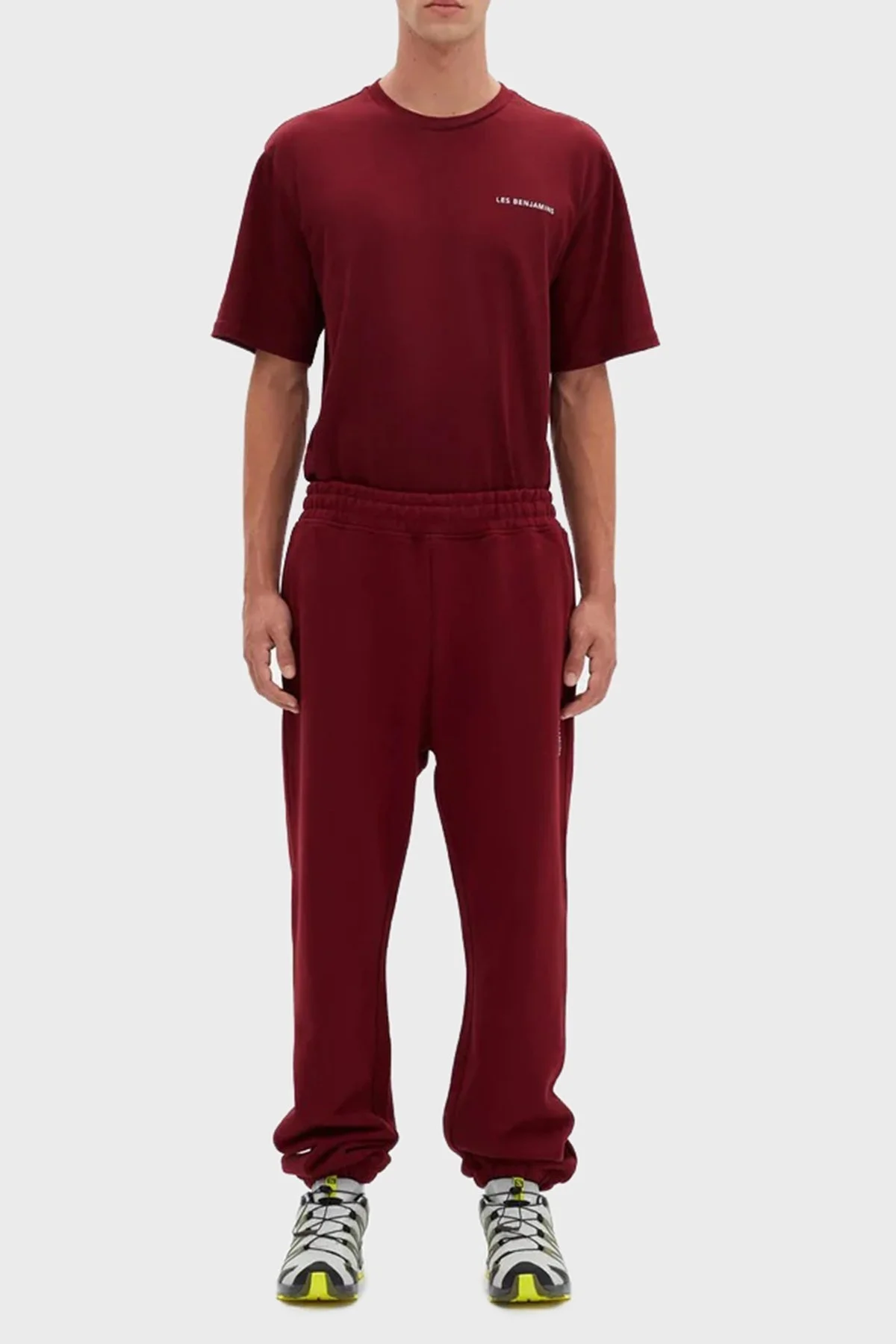 Les Benjamins Regular Fit Elastik Bel Bantlı Cepli % 100 Pamuk Erkek Pantolon LB22FWESSMUSP-301 BORDO - 1