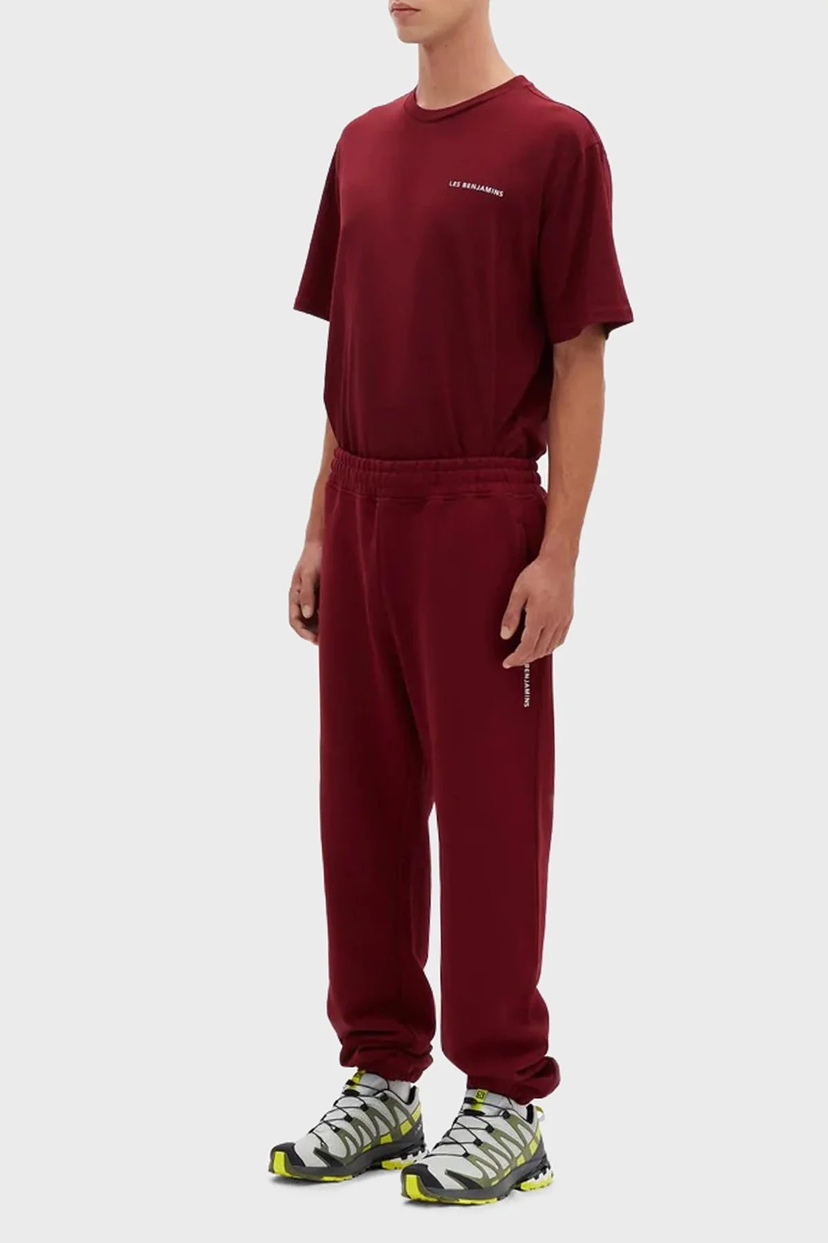 Les Benjamins Regular Fit Elastik Bel Bantlı Cepli % 100 Pamuk Erkek Pantolon LB22FWESSMUSP-301 BORDO - 3