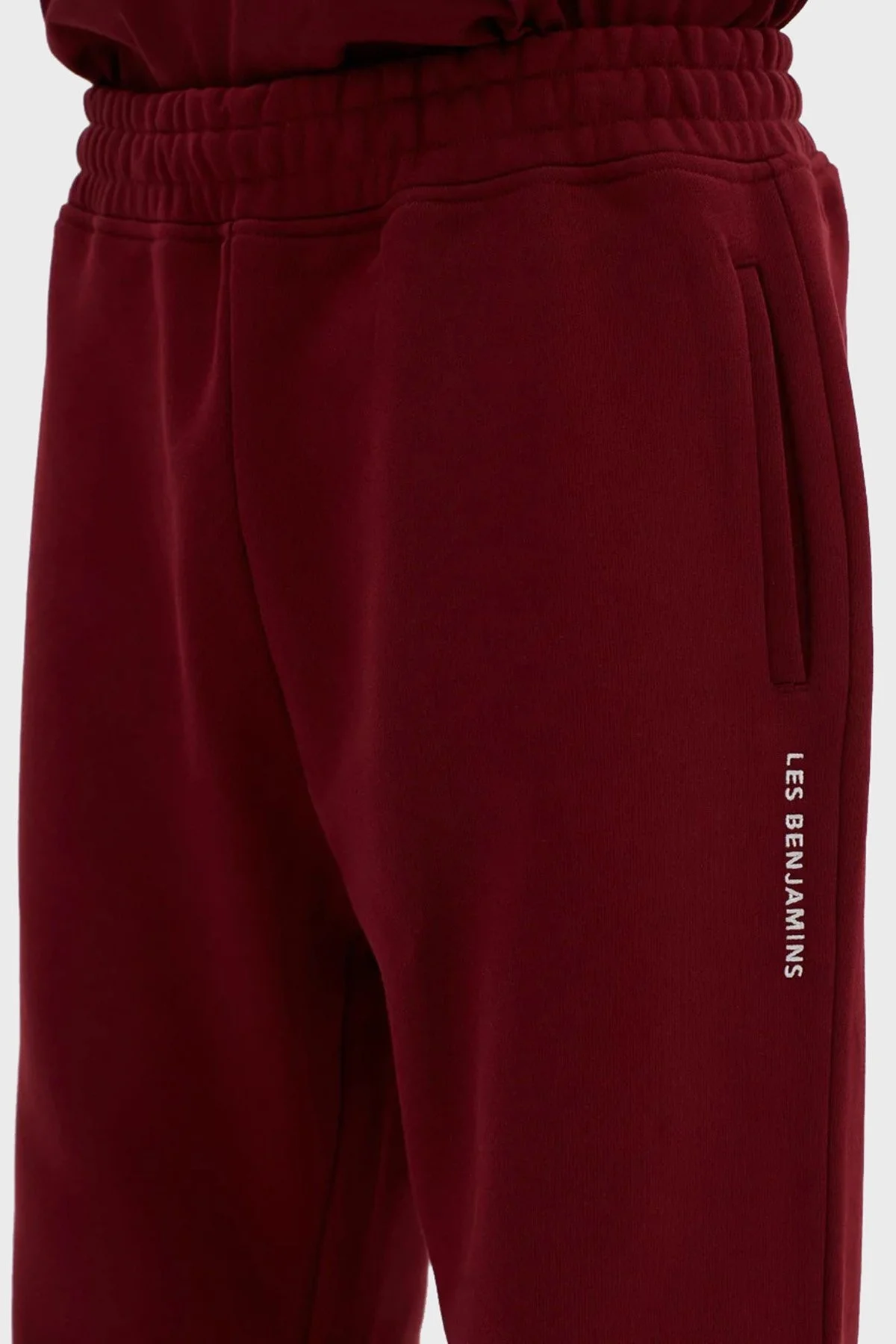 Les Benjamins Regular Fit Elastik Bel Bantlı Cepli % 100 Pamuk Erkek Pantolon LB22FWESSMUSP-301 BORDO - 4