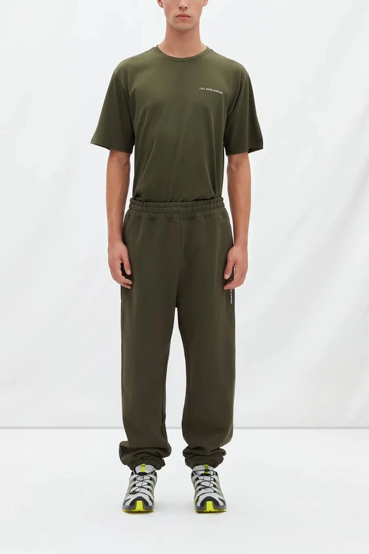 Les Benjamins Regular Fit Elastik Bel Bantlı Cepli % 100 Pamuk Erkek Pantolon LB22FWESSMUSP-302 HAKİ - 1