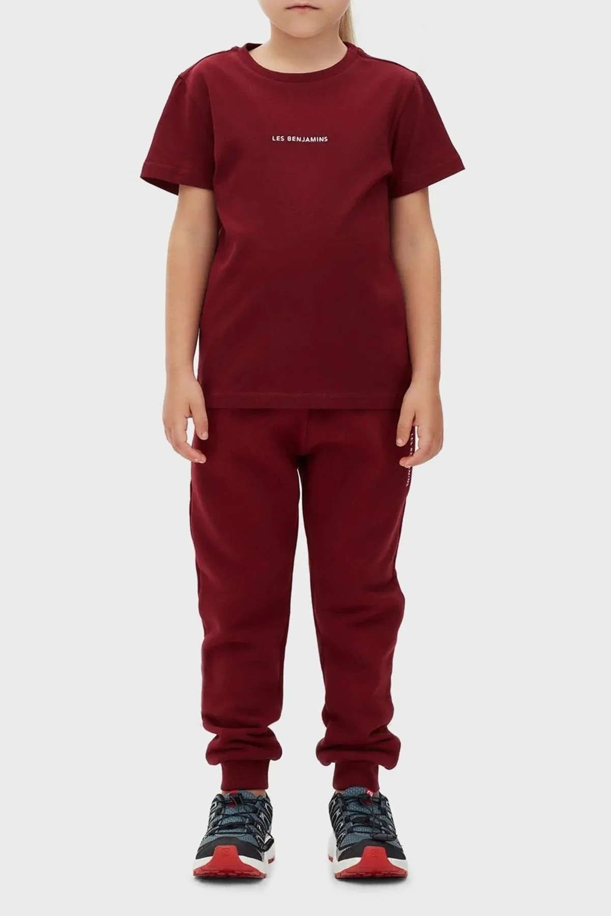 Les Benjamins Regular Fit Elastik Bel Bantlı Cepli % 100 Pamuk Unisex Pantolon LB22FWCHLCUSP-501 BORDO - 1