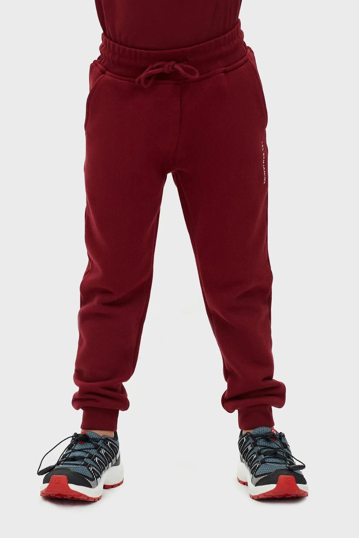 Les Benjamins Regular Fit Elastik Bel Bantlı Cepli % 100 Pamuk Unisex Pantolon LB22FWCHLCUSP-501 BORDO - 2