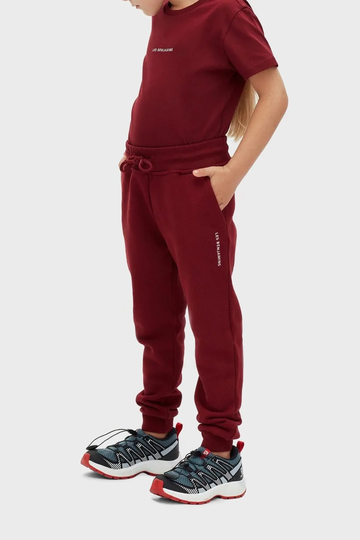 Les Benjamins Regular Fit Elastik Bel Bantlı Cepli % 100 Pamuk Unisex Pantolon LB22FWCHLCUSP-501 BORDO - 3