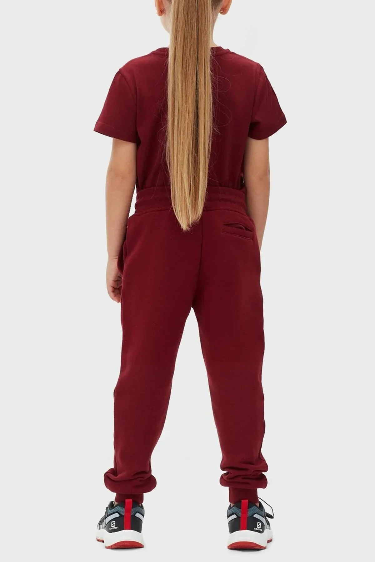 Les Benjamins Regular Fit Elastik Bel Bantlı Cepli % 100 Pamuk Unisex Pantolon LB22FWCHLCUSP-501 BORDO - 4