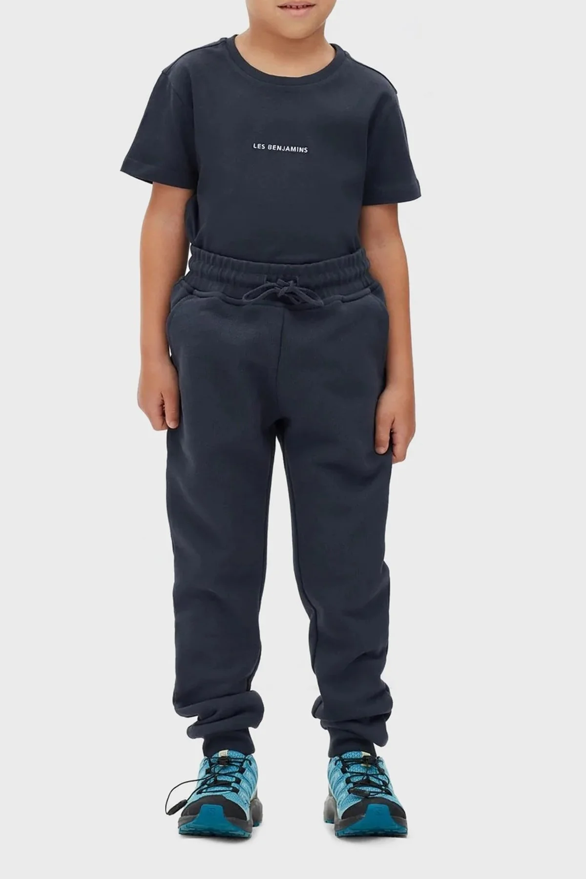 Les Benjamins Regular Fit Elastik Bel Bantlı Cepli % 100 Pamuk Unisex Pantolon LB22FWCHLCUSP-503 LACİVERT - 1