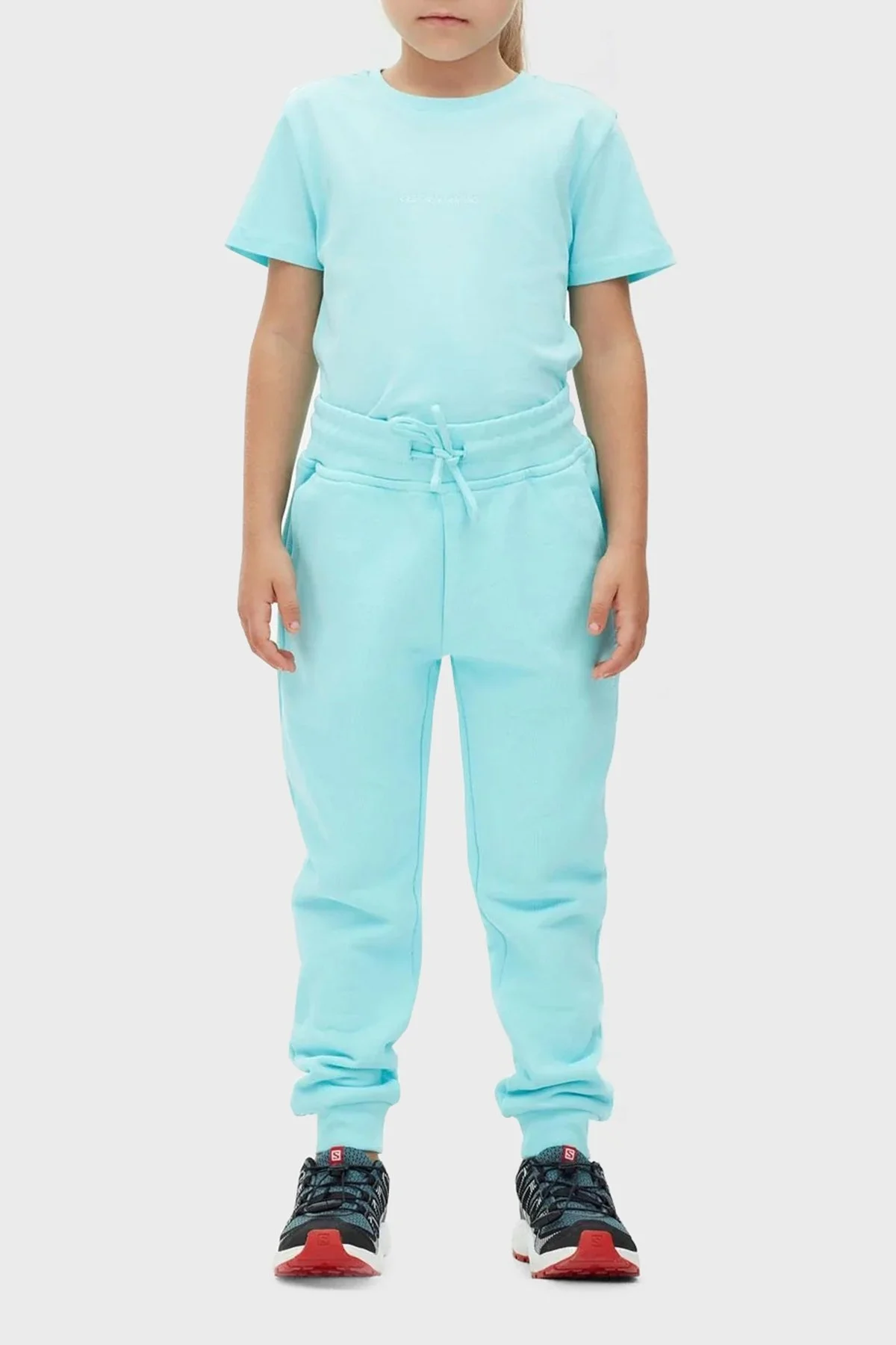Les Benjamins Regular Fit Elastik Bel Bantlı Cepli % 100 Pamuk Unisex Pantolon LB22FWCHLCUSP-505 TURKUAZ - 4