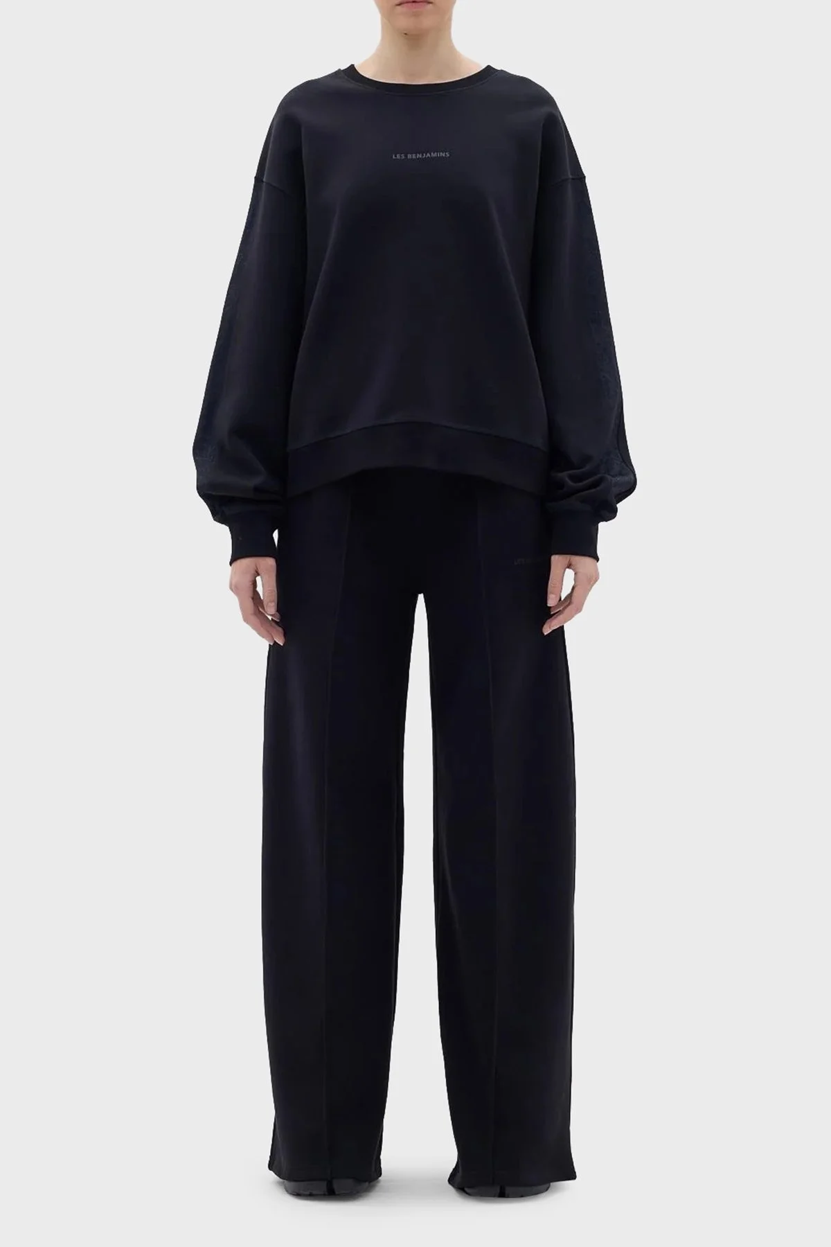 Les Benjamins Regular Fit Kapüşonlu Bayan Sweat LB23FWCLAFUSW-401 SİYAH - 2