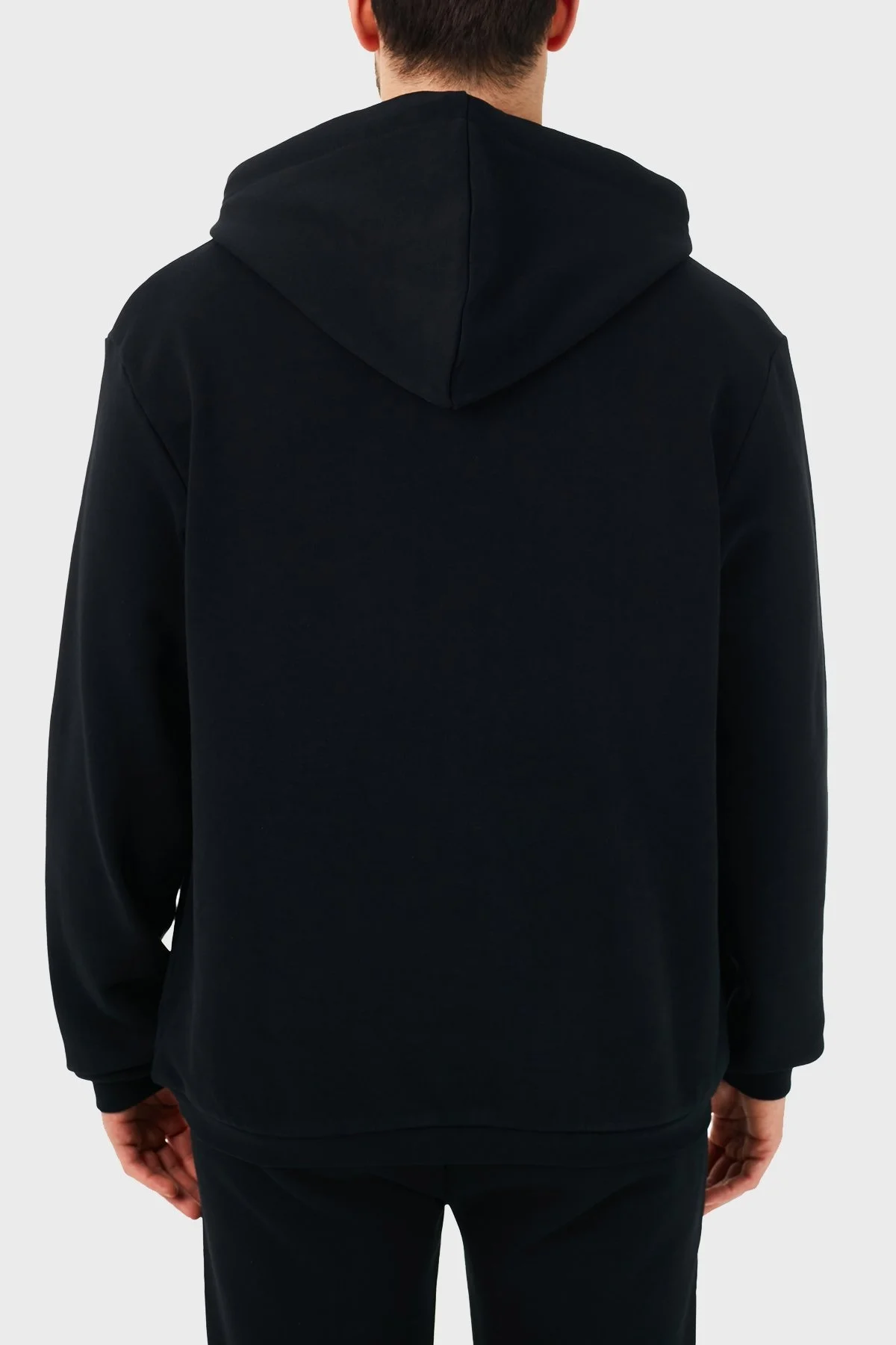 Les Benjamins Regular Fit Kapüşonlu Cepli % 100 Pamuk Erkek Sweat LB21SSCORMUHD-001 SİYAH - 2