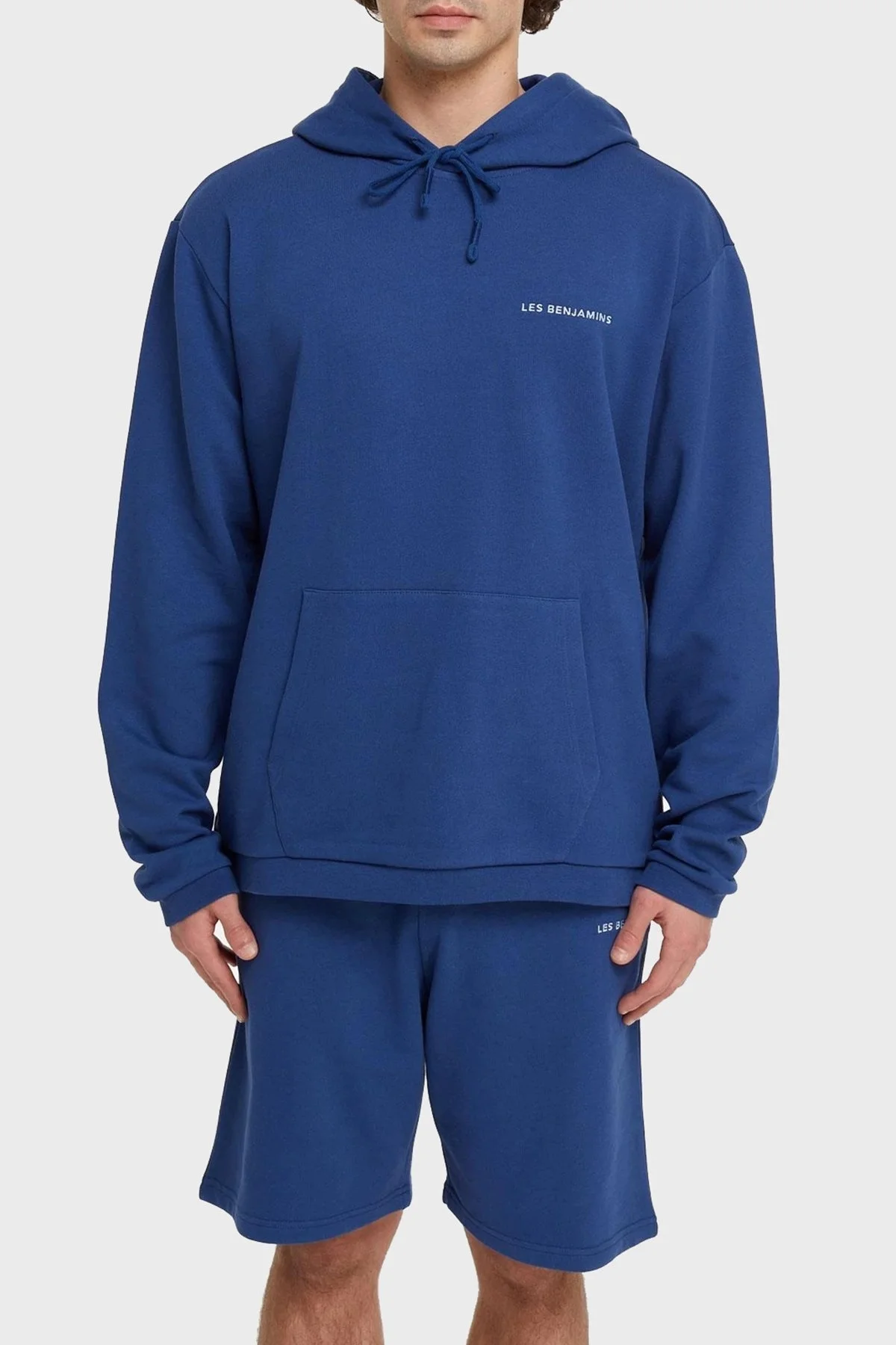 Les Benjamins Regular Fit Kapüşonlu Cepli % 100 Pamuk Erkek Sweat LB21SSCORMUHD-002 LACİVERT - 1