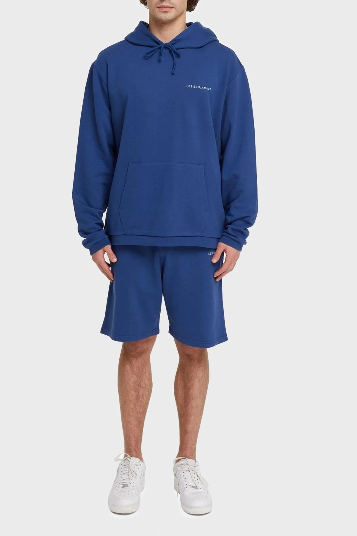 Les Benjamins Regular Fit Kapüşonlu Cepli % 100 Pamuk Erkek Sweat LB21SSCORMUHD-002 LACİVERT - 2