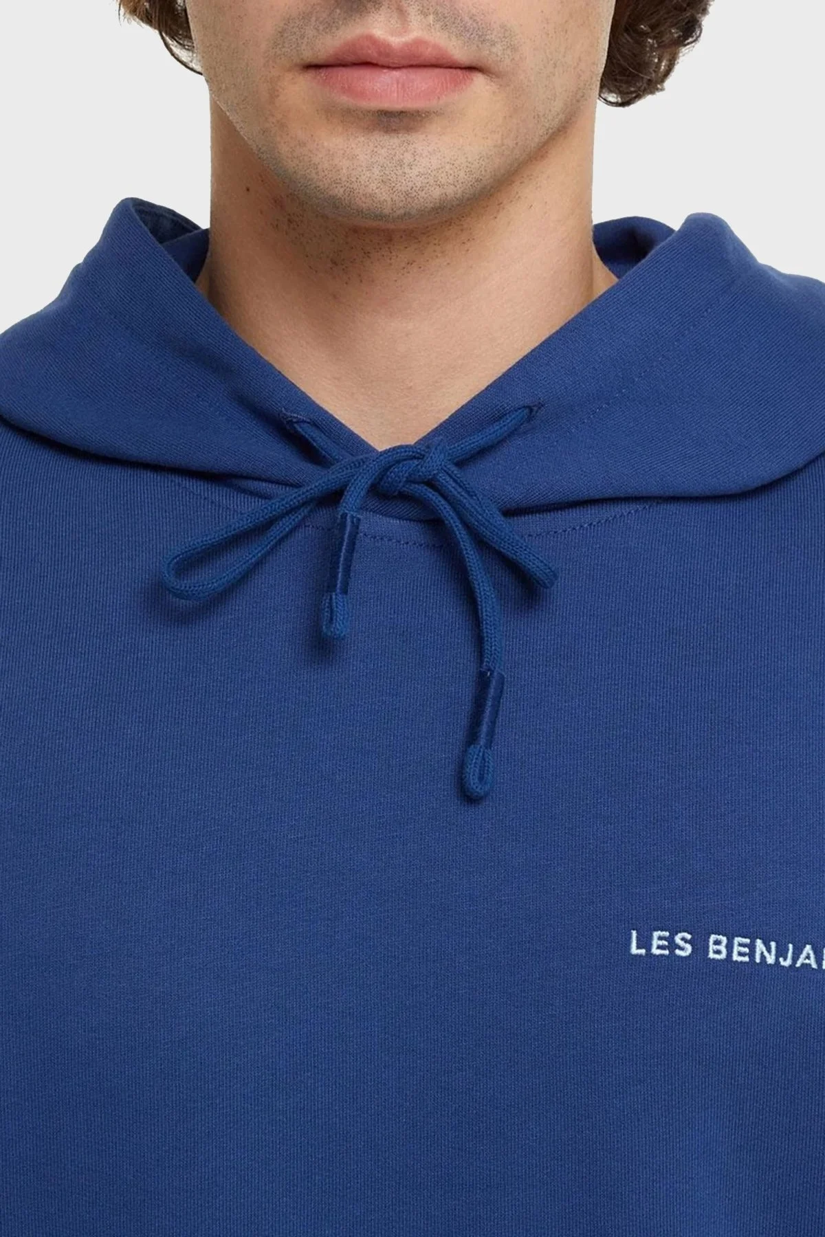 Les Benjamins Regular Fit Kapüşonlu Cepli % 100 Pamuk Erkek Sweat LB21SSCORMUHD-002 LACİVERT - 4