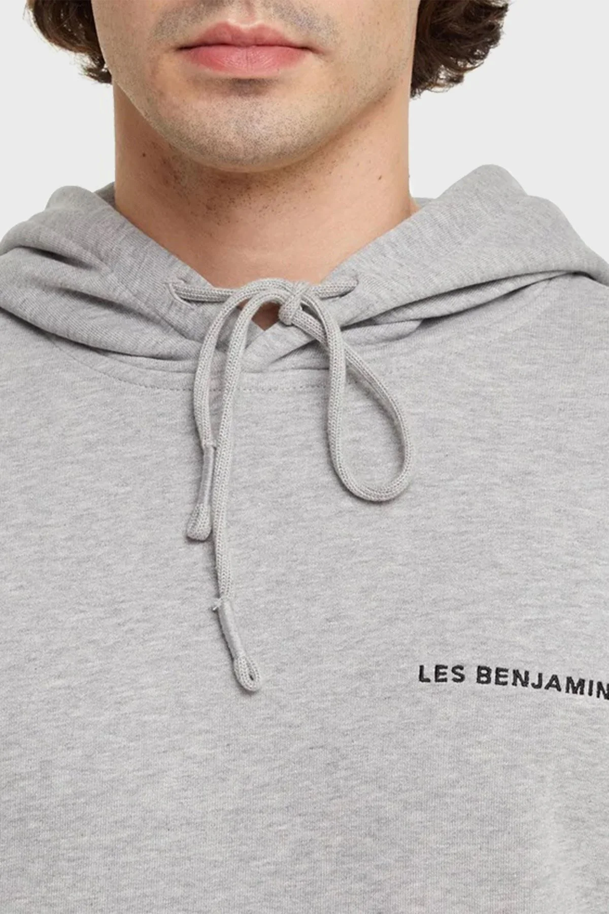 Les Benjamins Regular Fit Kapüşonlu Cepli % 100 Pamuk Erkek Sweat LB21SSCORMUHD-003 GRİ - 11