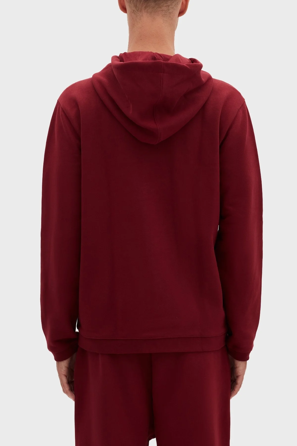 Les Benjamins Regular Fit Kapüşonlu Fermuarlı Pamuklu Erkek Sweat LB22FWESSMUZH-301 BORDO - 4
