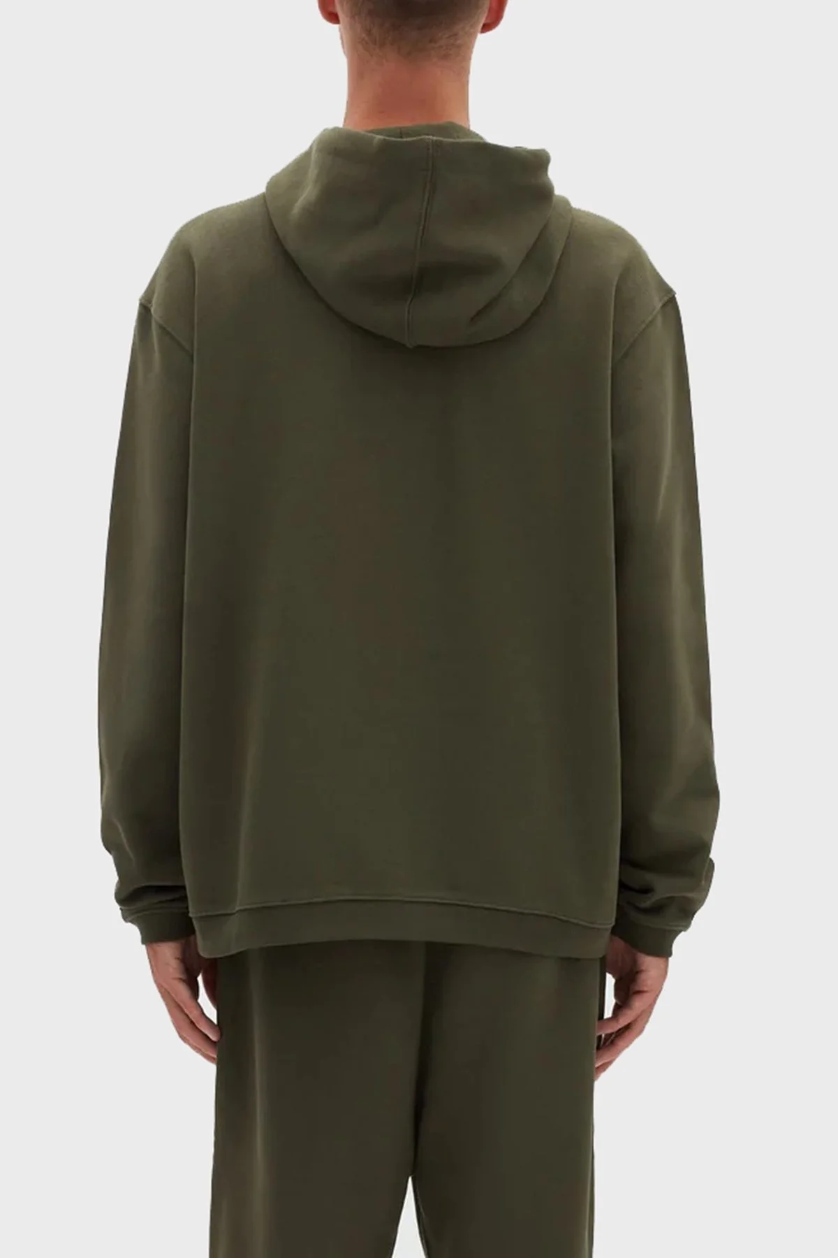 Les Benjamins Regular Fit Kapüşonlu Kanguru Cepli % 100 Pamuk Erkek Sweat LB22FWESSMUHD-302 HAKİ - 5