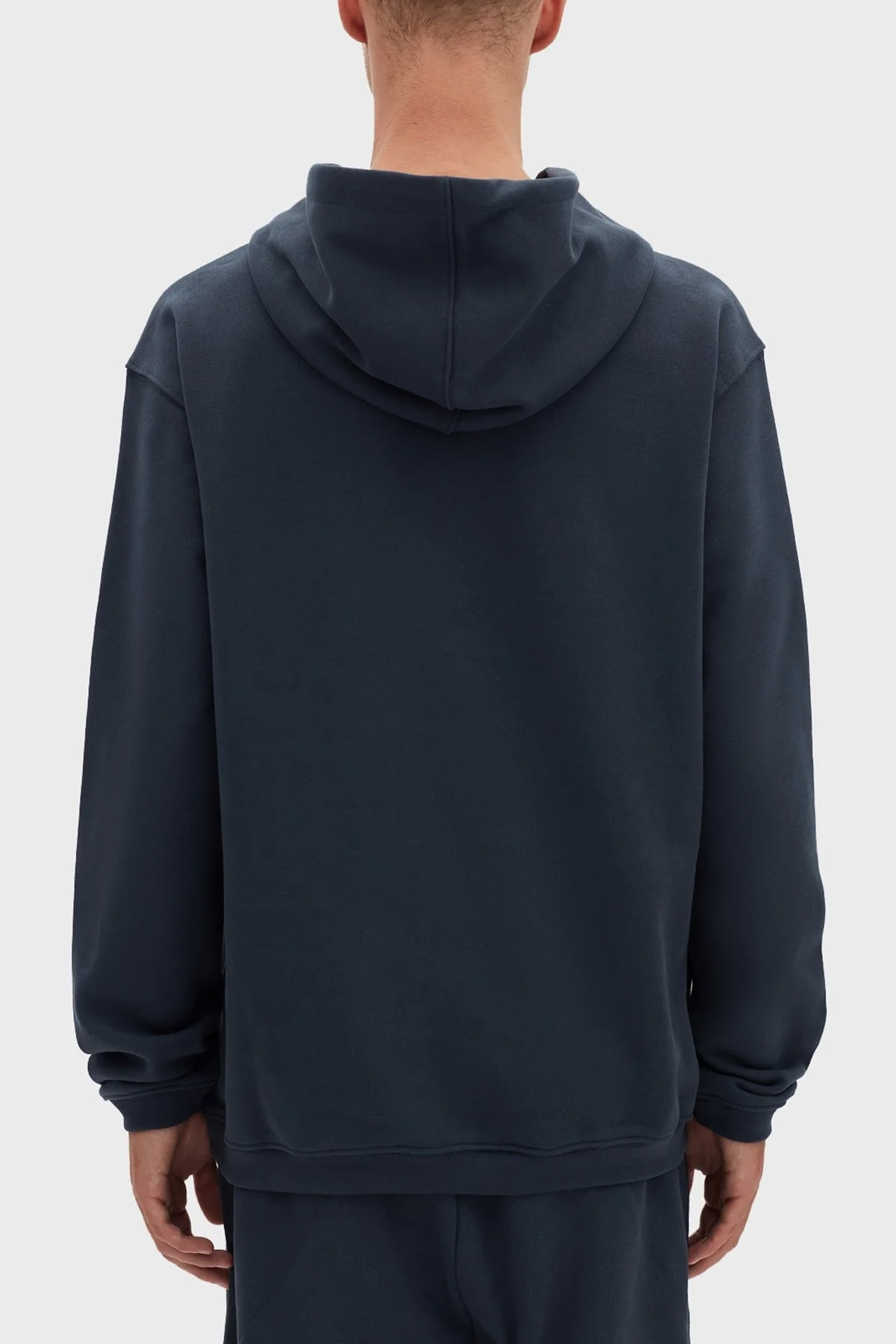 Les Benjamins Regular Fit Kapüşonlu Kanguru Cepli % 100 Pamuk Erkek Sweat LB22FWESSMUHD-303 LACİVERT - 5