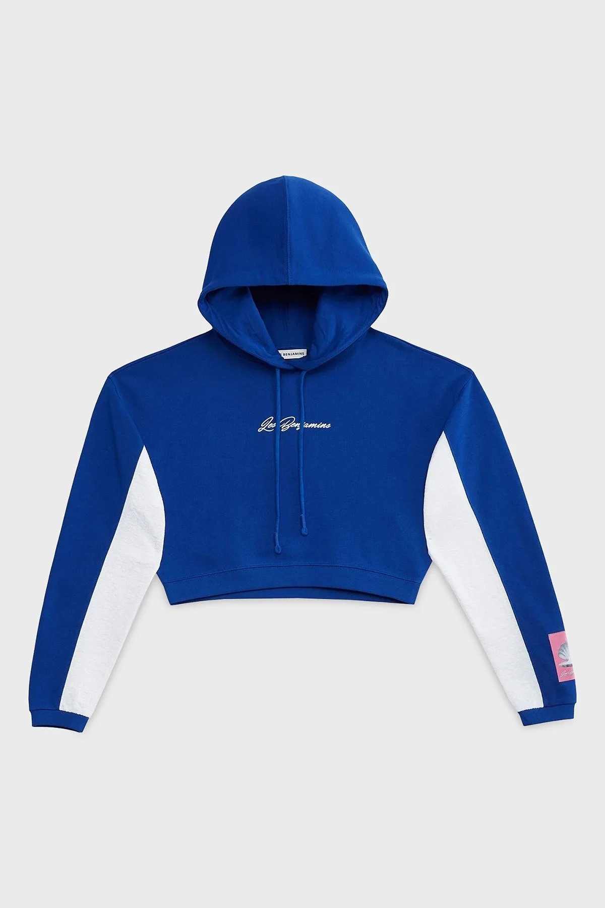 Les Benjamins Relaxed Fit Kapüşonlu Crop Bayan Sweat LB24SSKISFUHD-004 MAVİ - 13