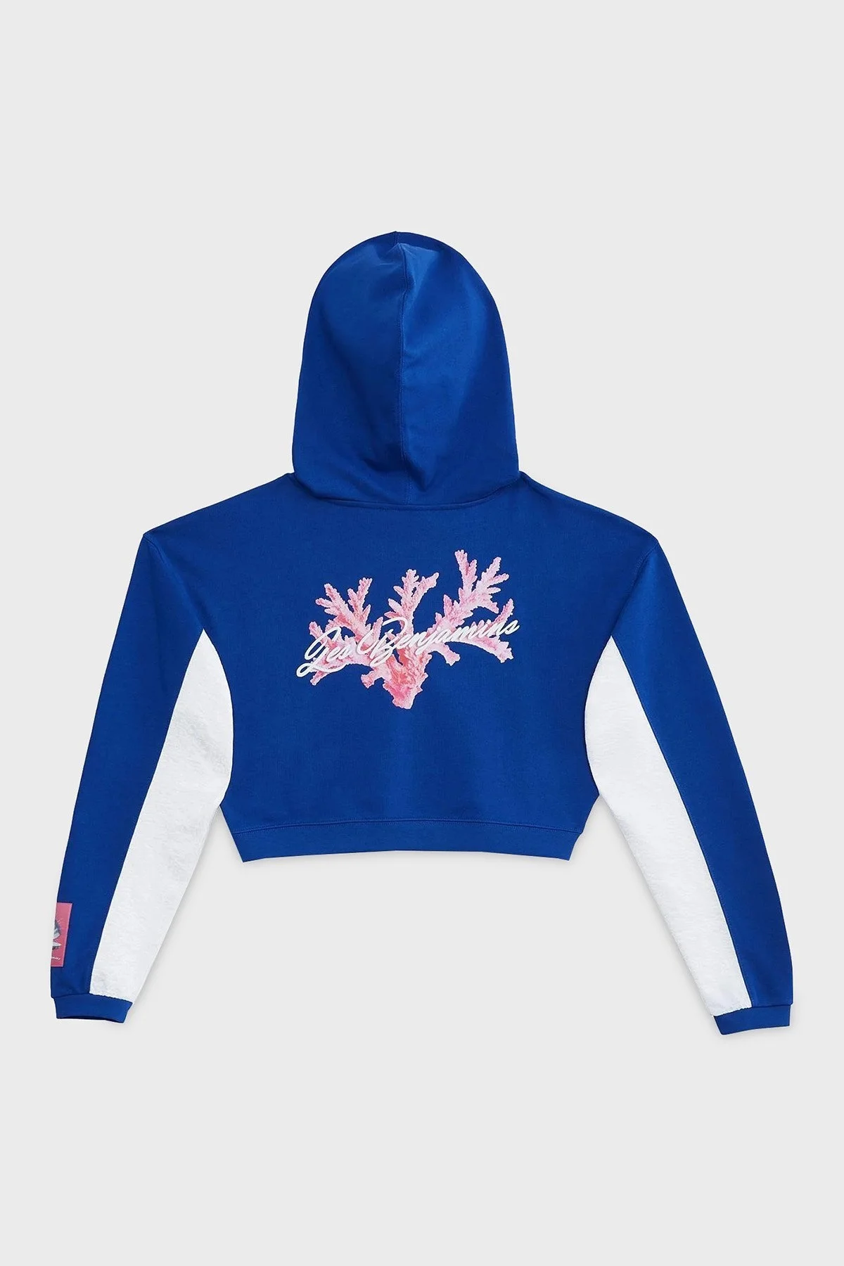 Les Benjamins Relaxed Fit Kapüşonlu Crop Bayan Sweat LB24SSKISFUHD-004 MAVİ - 14