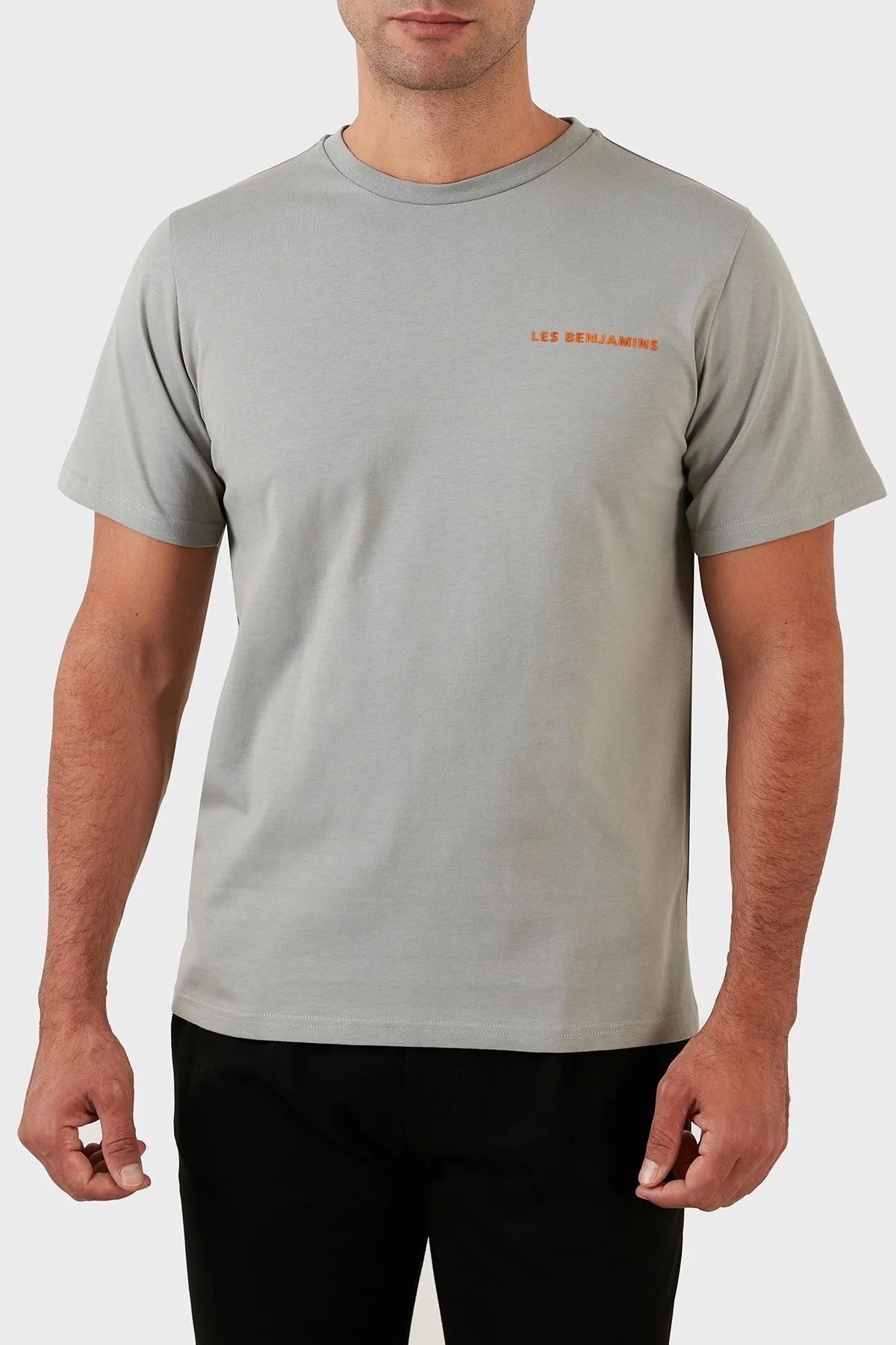 Les Benjamins Relaxed Fit Sırt Baskılı Bisiklet Yaka % 100 Pamuk Erkek T Shirt LB22FWGASMUTS-009 AÇIK YEŞİL - 2