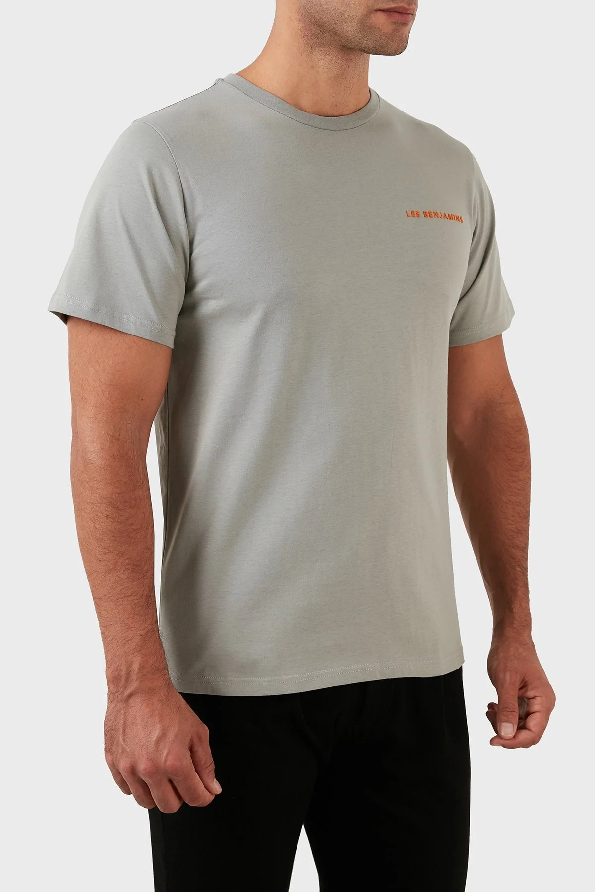 Les Benjamins Relaxed Fit Sırt Baskılı Bisiklet Yaka % 100 Pamuk Erkek T Shirt LB22FWGASMUTS-009 AÇIK YEŞİL - 3