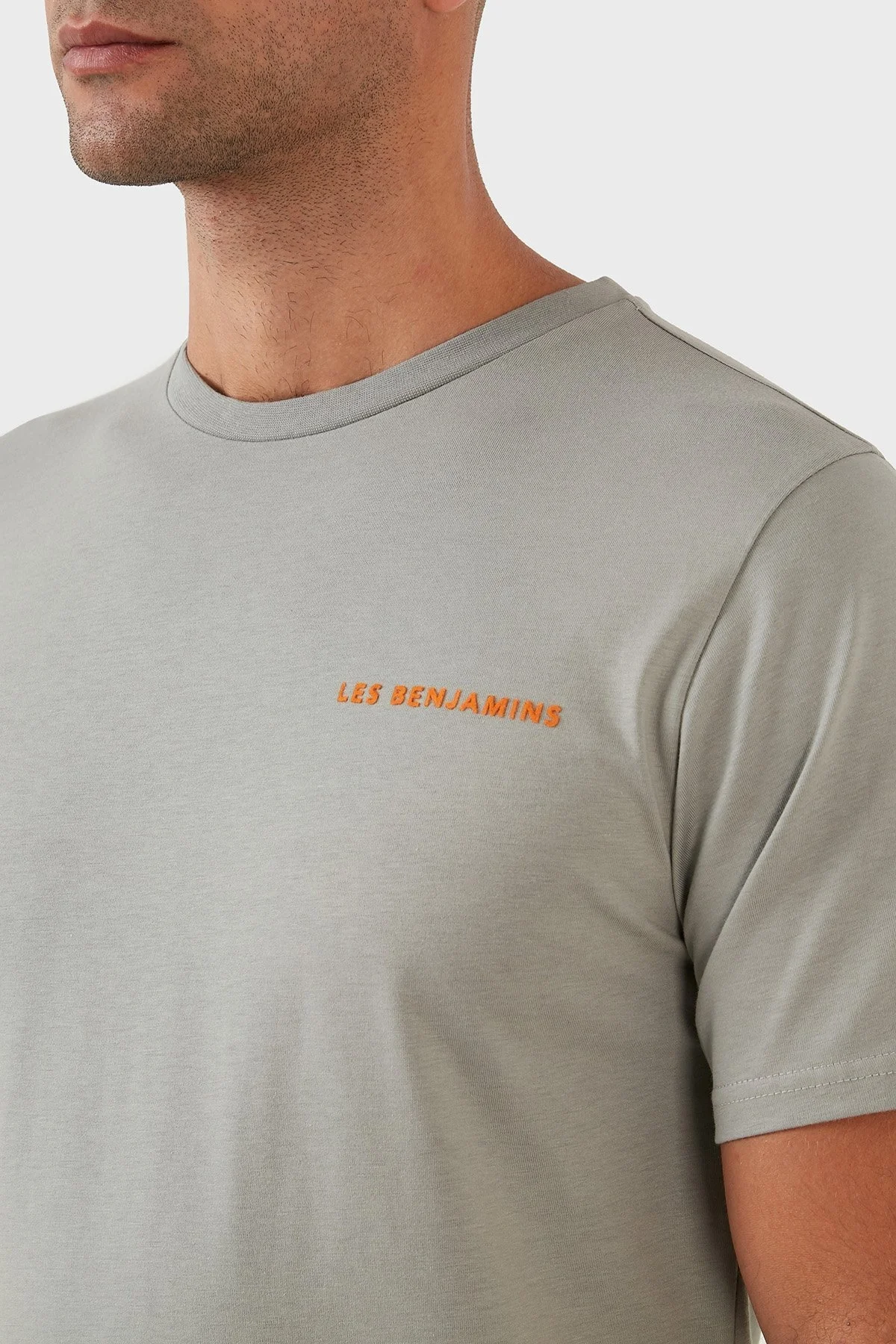 Les Benjamins Relaxed Fit Sırt Baskılı Bisiklet Yaka % 100 Pamuk Erkek T Shirt LB22FWGASMUTS-009 AÇIK YEŞİL - 6