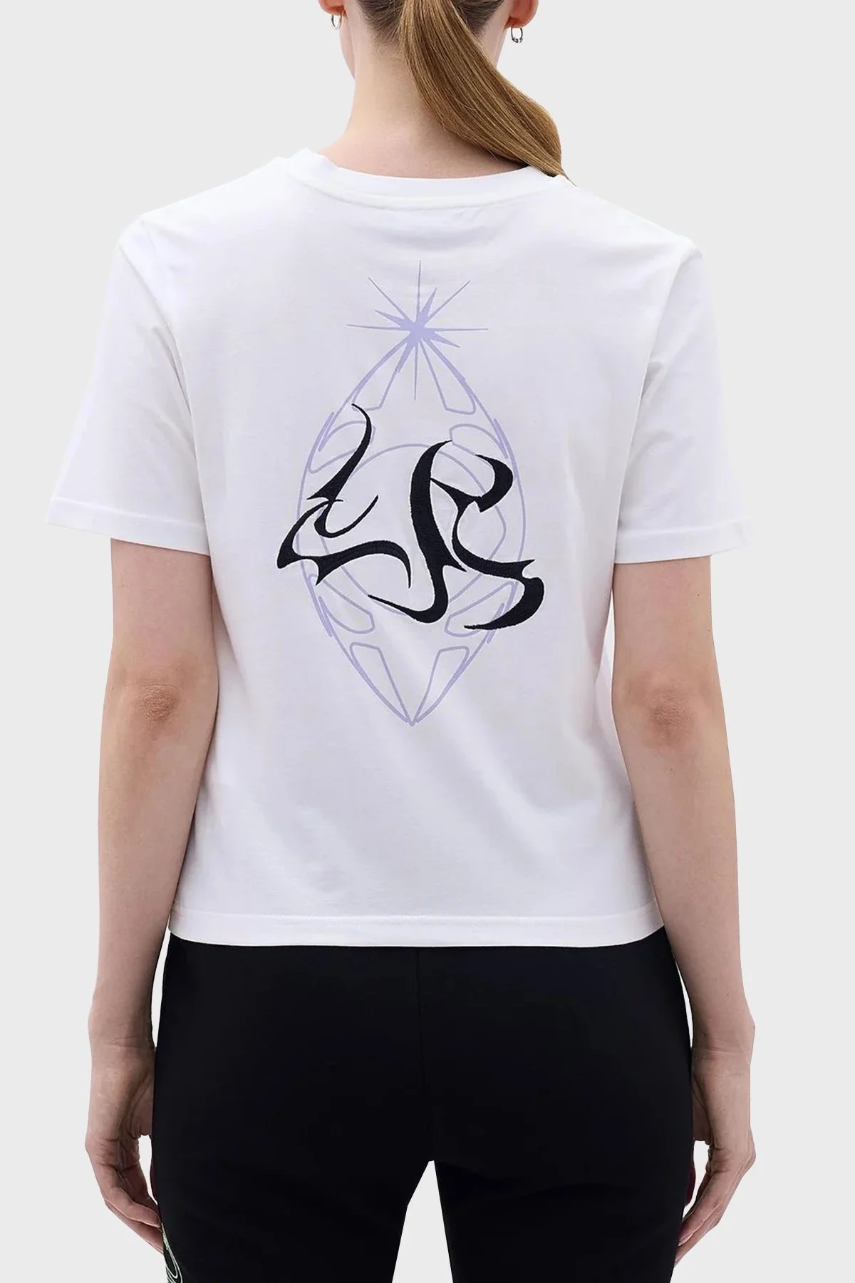 Les Benjamins Sırt Baskılı % 100 Pamuk Regular Fit Bayan T Shirt LB23FWFRWFUTS-008 BEYAZ - 1