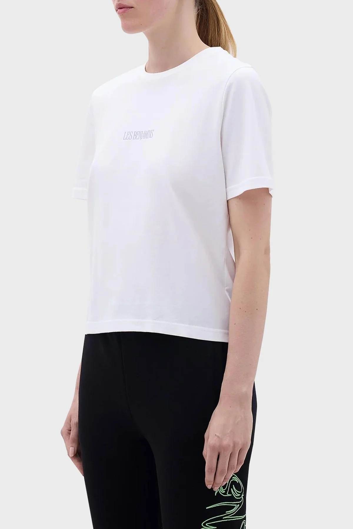 Les Benjamins Sırt Baskılı % 100 Pamuk Regular Fit Bayan T Shirt LB23FWFRWFUTS-008 BEYAZ - 3