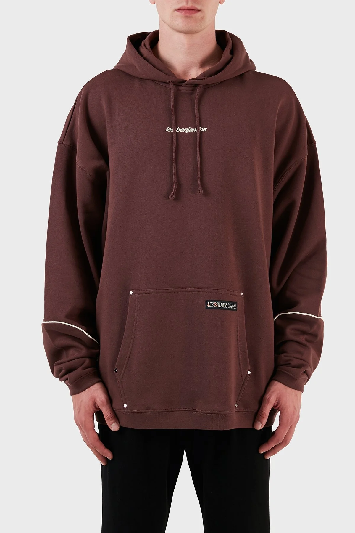 Les Benjamins Sırt Baskılı % 100 Pamuk Relaxed Fit Erkek Sweat LB23FWFRWMUHD-003 KAHVE - 2