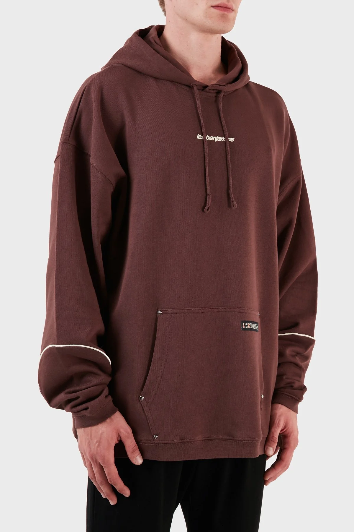 Les Benjamins Sırt Baskılı % 100 Pamuk Relaxed Fit Erkek Sweat LB23FWFRWMUHD-003 KAHVE - 3