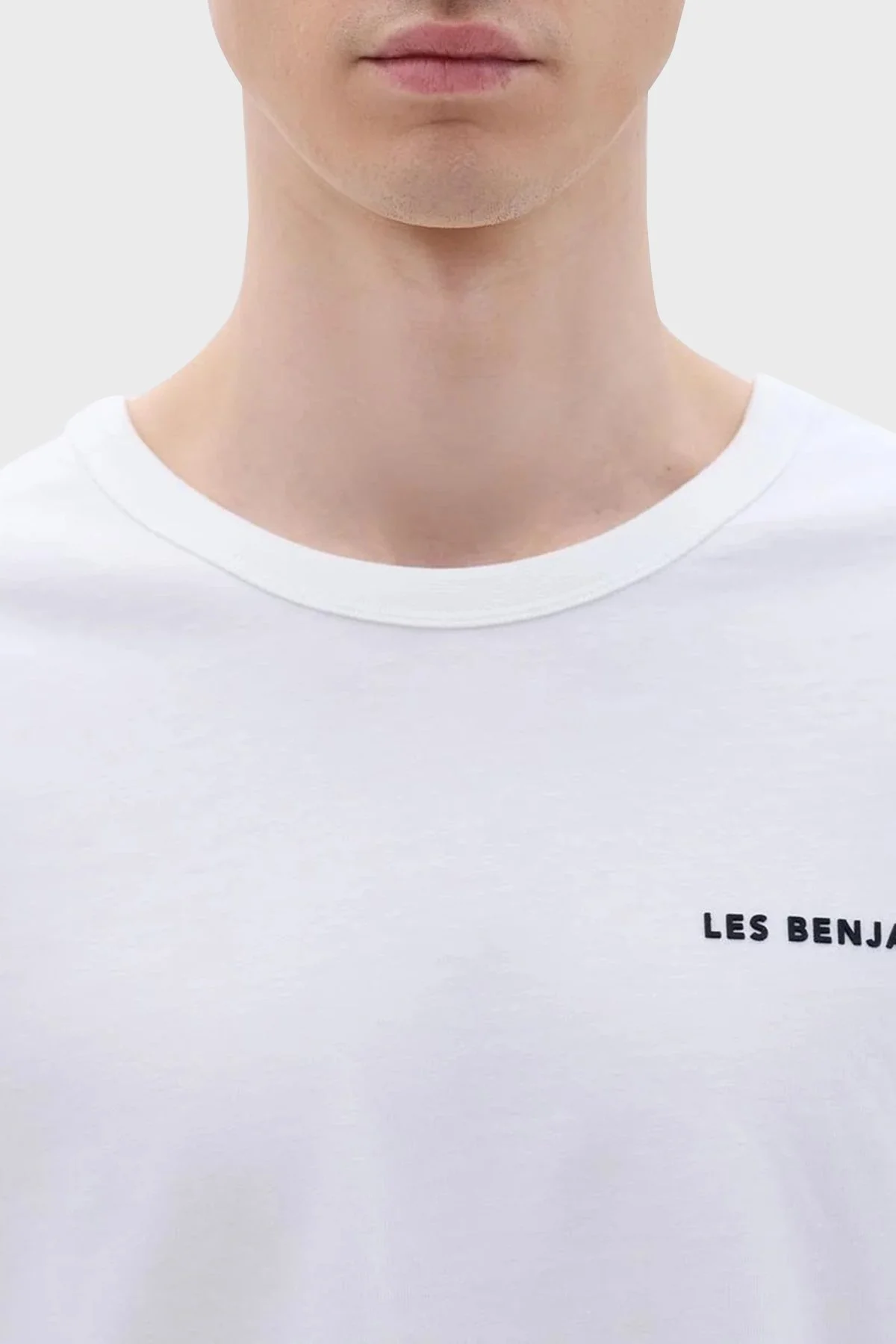 Les Benjamins Sırt Baskılı Bisiklet Yaka Relaxed Fit Erkek T Shirt LB23FWCLAMUTS-409 BEYAZ - 4