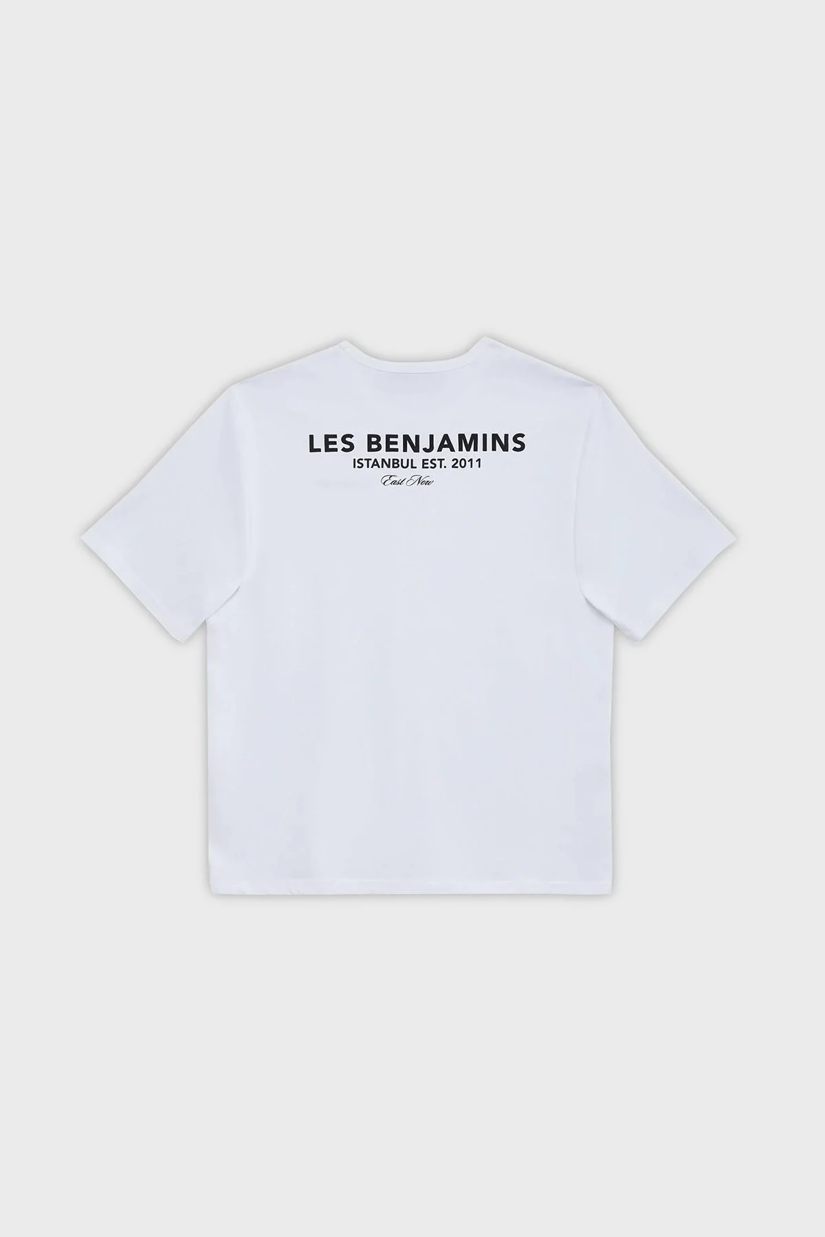 Les Benjamins Sırt Baskılı Bisiklet Yaka Relaxed Fit Erkek T Shirt LB23FWCLAMUTS-409 BEYAZ - 8