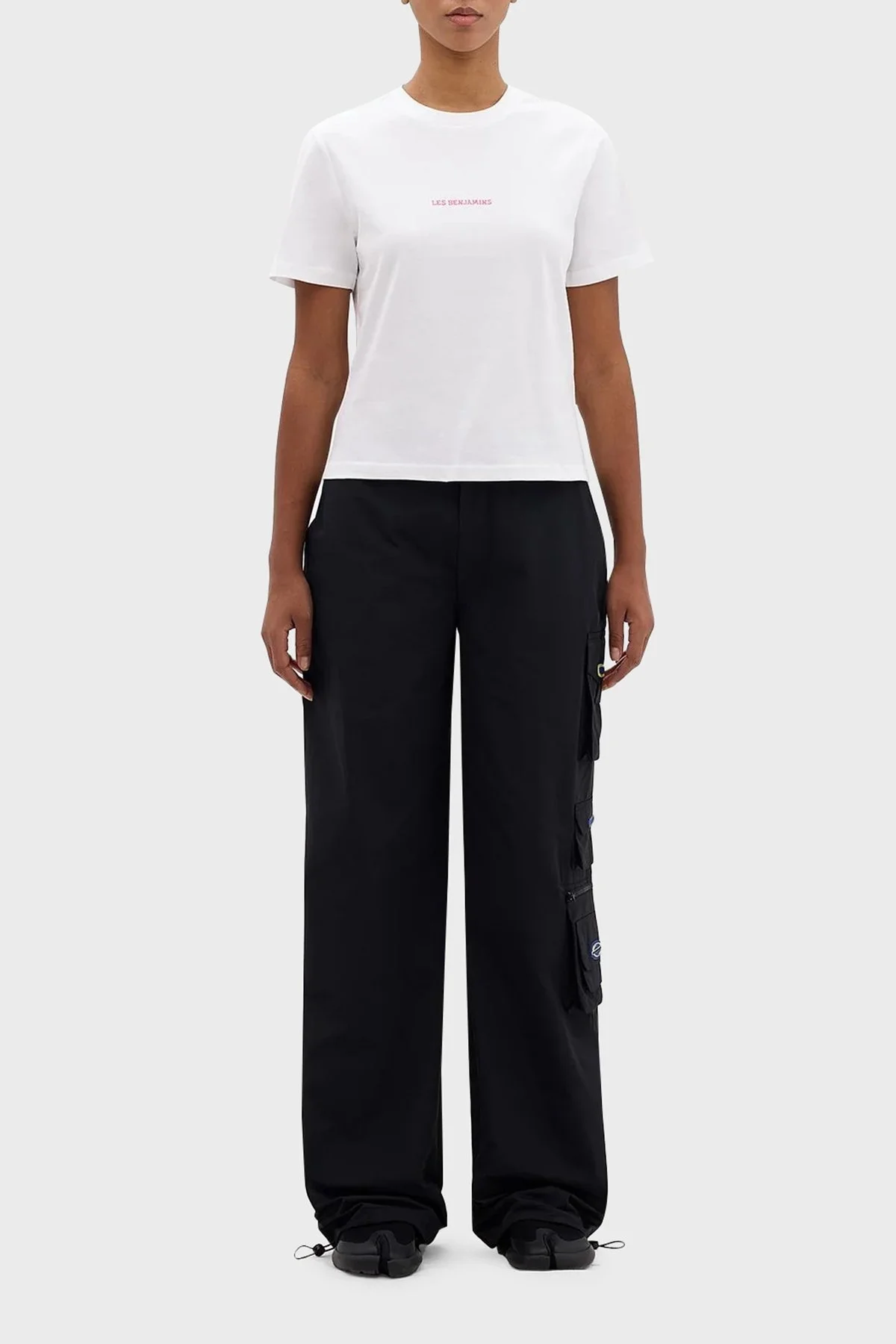 Les Benjamins Sırt Baskılı Pamuklu Bisiklet Yaka Regular Fit Bayan T Shirt LB24SSKISFUTS-023 BEYAZ - 4