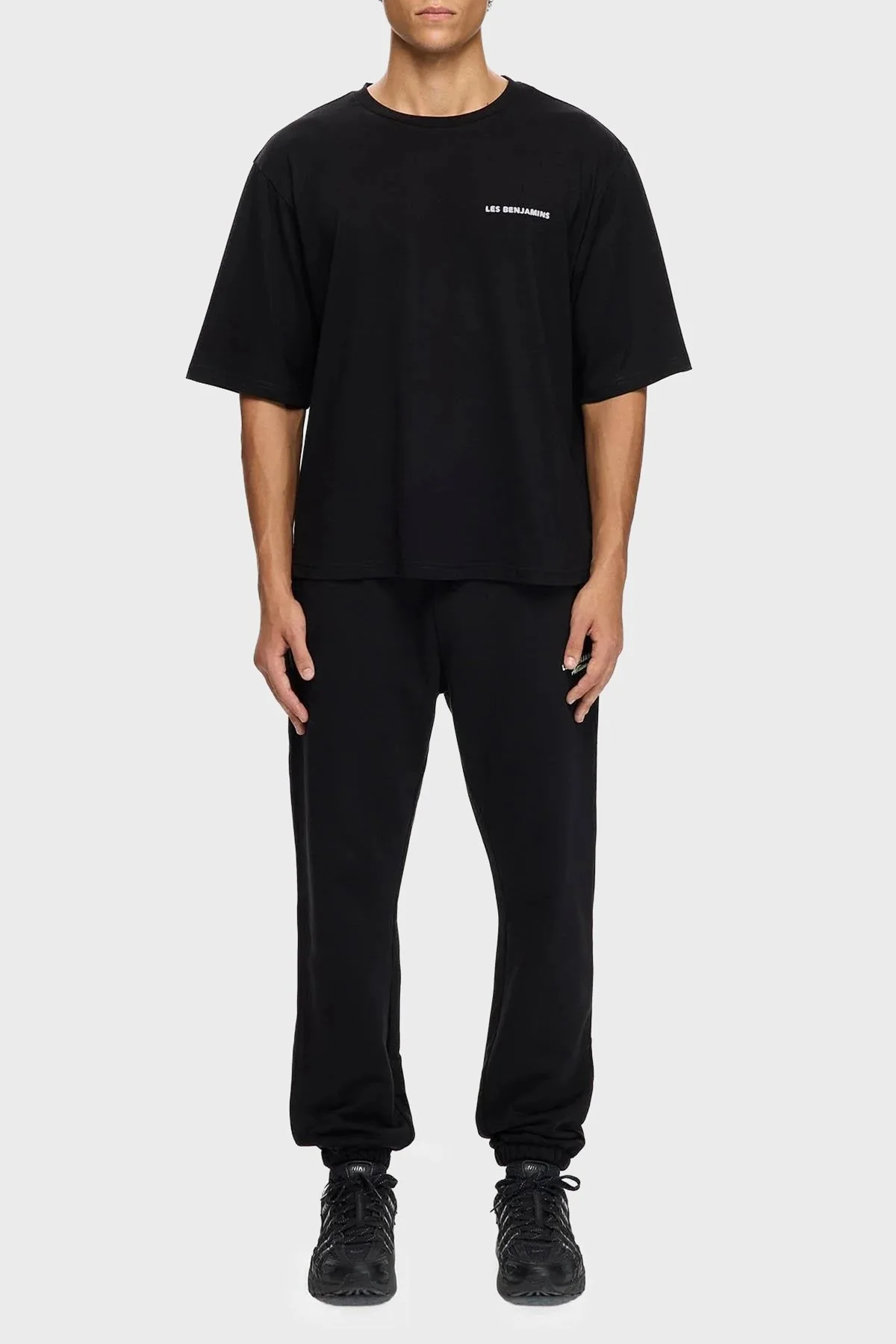 Les Benjamins Sırt Baskılı Pamuklu Oversize Fit Bisiklet Yaka Erkek T Shirt LB25FWTURMUOT-006 SİYAH - 4