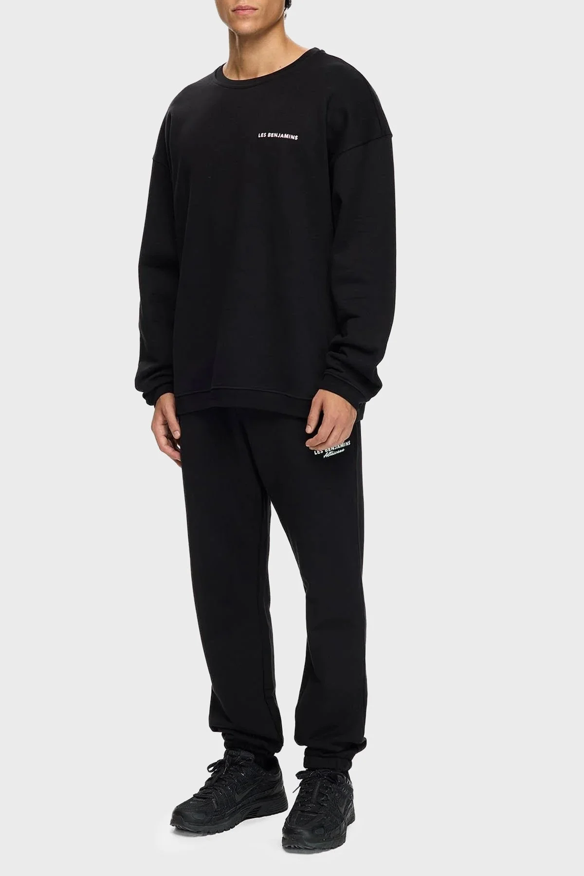 Les Benjamins Sırt Baskılı Pamuklu Relaxed Fit Bisiklet Yaka Erkek Sweat LB25FWTURMUSW-005 SİYAH - 4