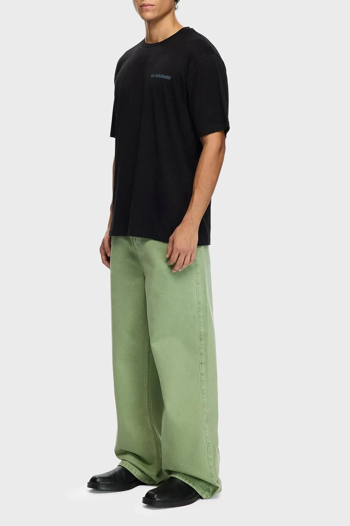 Les Benjamins Sırt Baskılı Pamuklu Relaxed Fit Bisiklet Yaka Erkek T Shirt LB25FWTURMUTS-002 SİYAH - 4