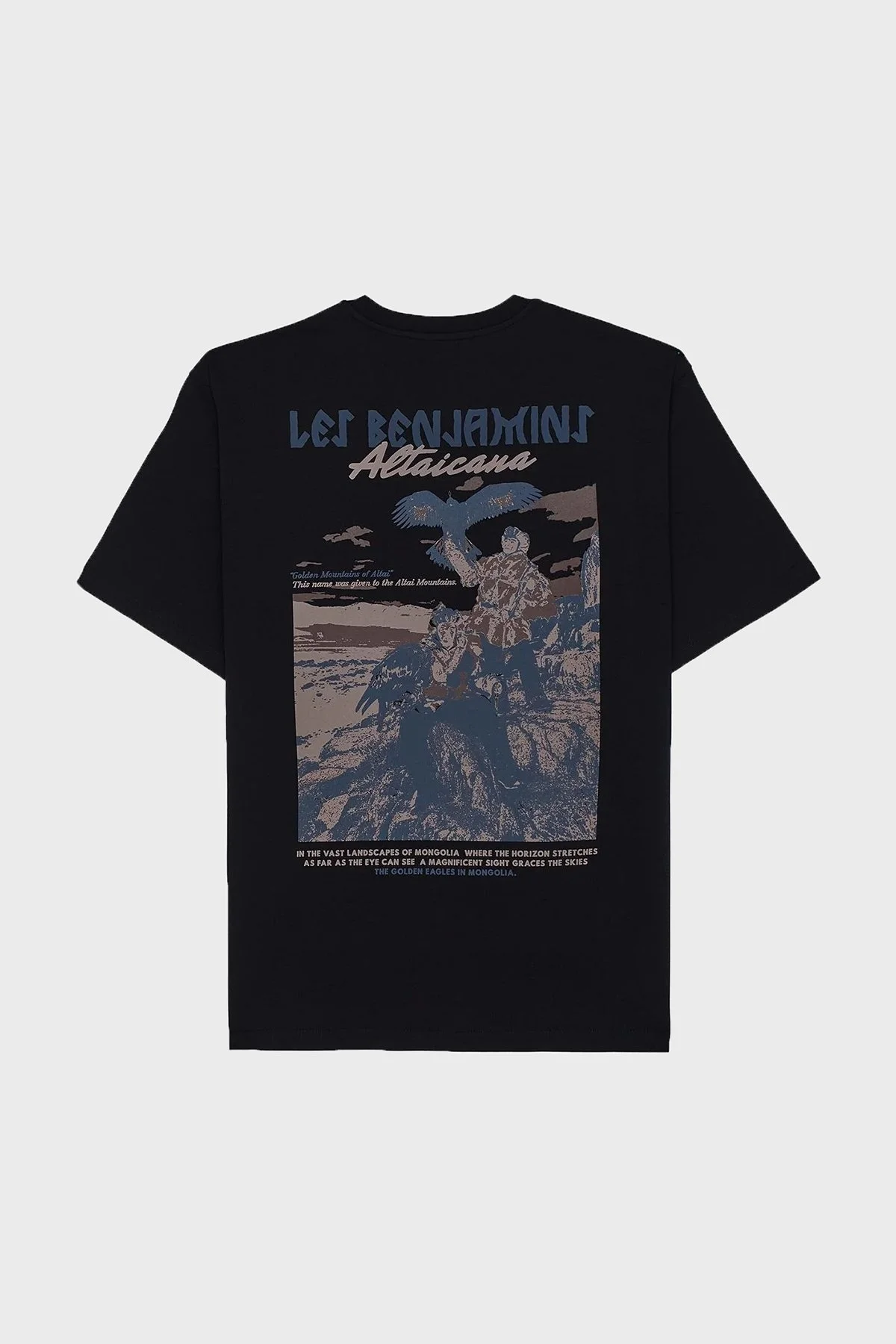 Les Benjamins Sırt Baskılı Pamuklu Relaxed Fit Bisiklet Yaka Erkek T Shirt LB25FWTURMUTS-002 SİYAH - 7