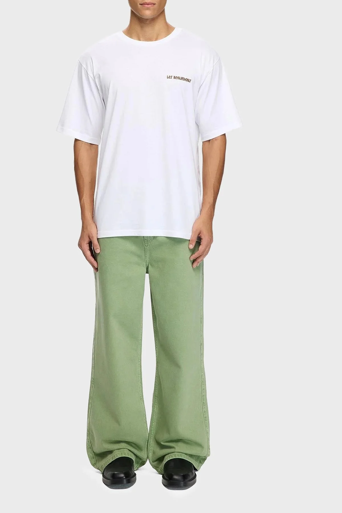 Les Benjamins Sırt Baskılı Pamuklu Relaxed Fit Bisiklet Yaka Erkek T Shirt LB25FWTURMUTS-006 BEYAZ - 4