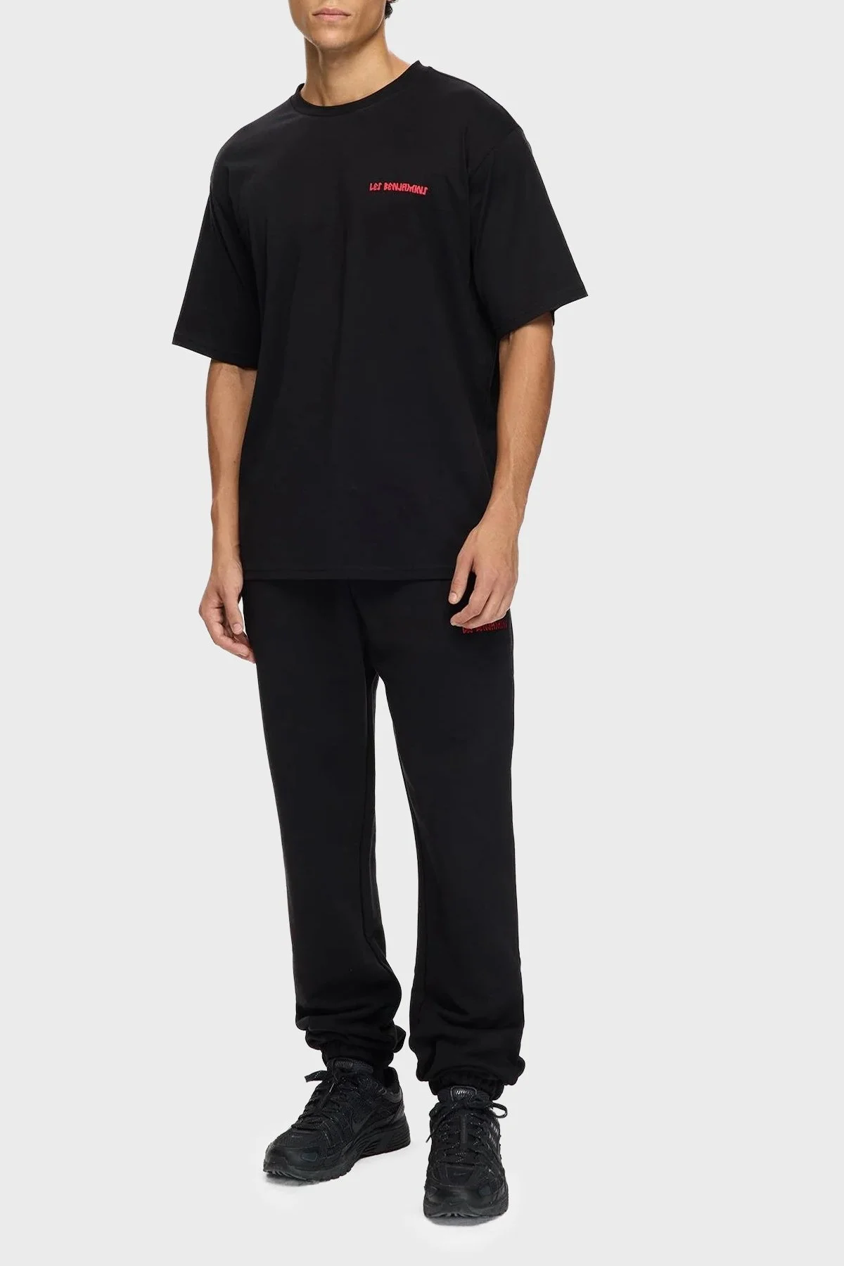 Les Benjamins Sırt Baskılı Pamuklu Relaxed Fit Bisiklet Yaka Erkek T Shirt LB25FWTURMUTS-025 SİYAH - 4