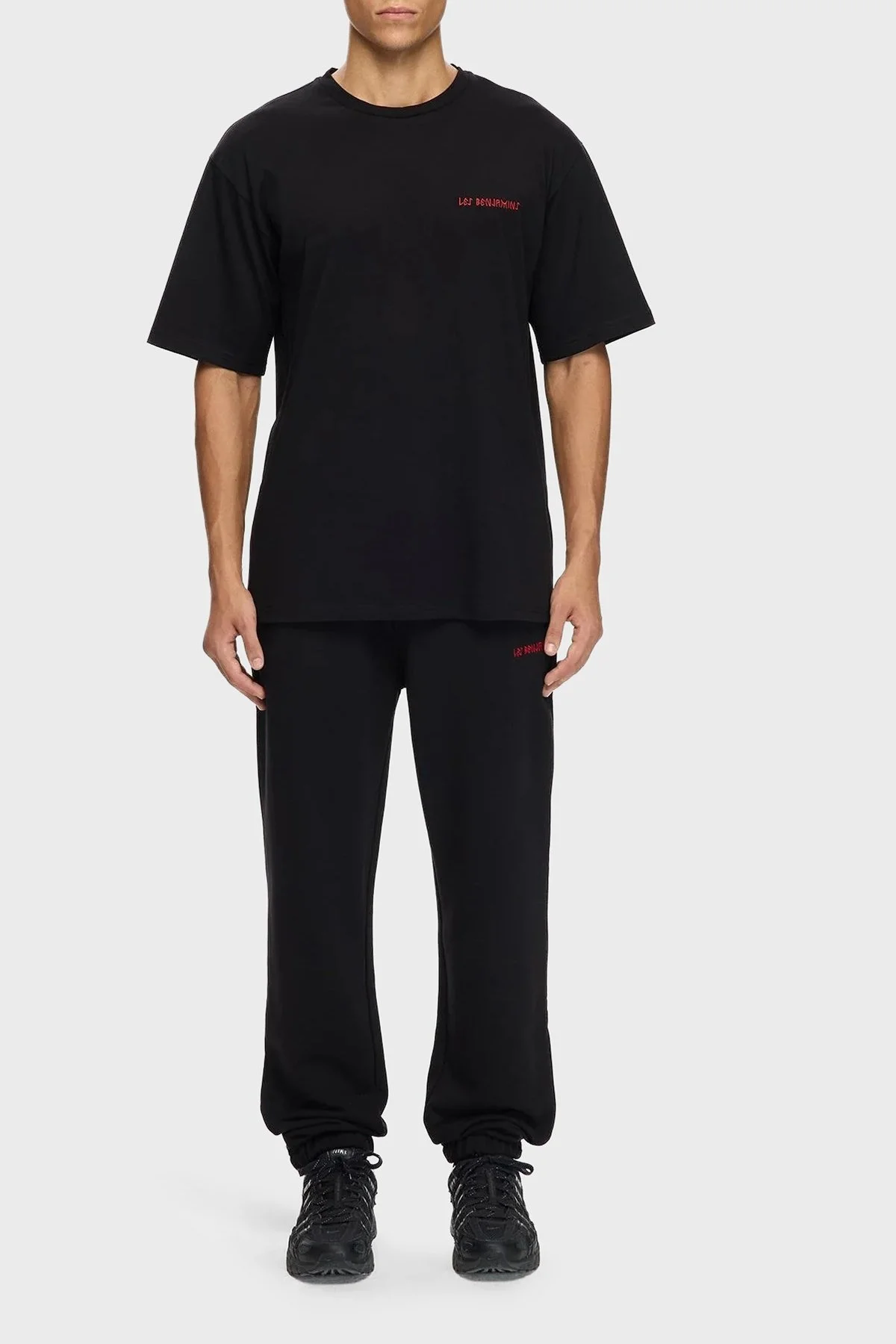 Les Benjamins Sırt Baskılı Pamuklu Relaxed Fit Bisiklet Yaka Erkek T Shirt LB25FWTURMUTS-026 SİYAH - 4