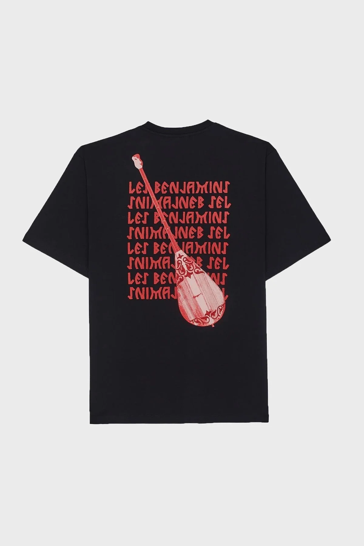 Les Benjamins Sırt Baskılı Pamuklu Relaxed Fit Bisiklet Yaka Erkek T Shirt LB25FWTURMUTS-026 SİYAH - 7